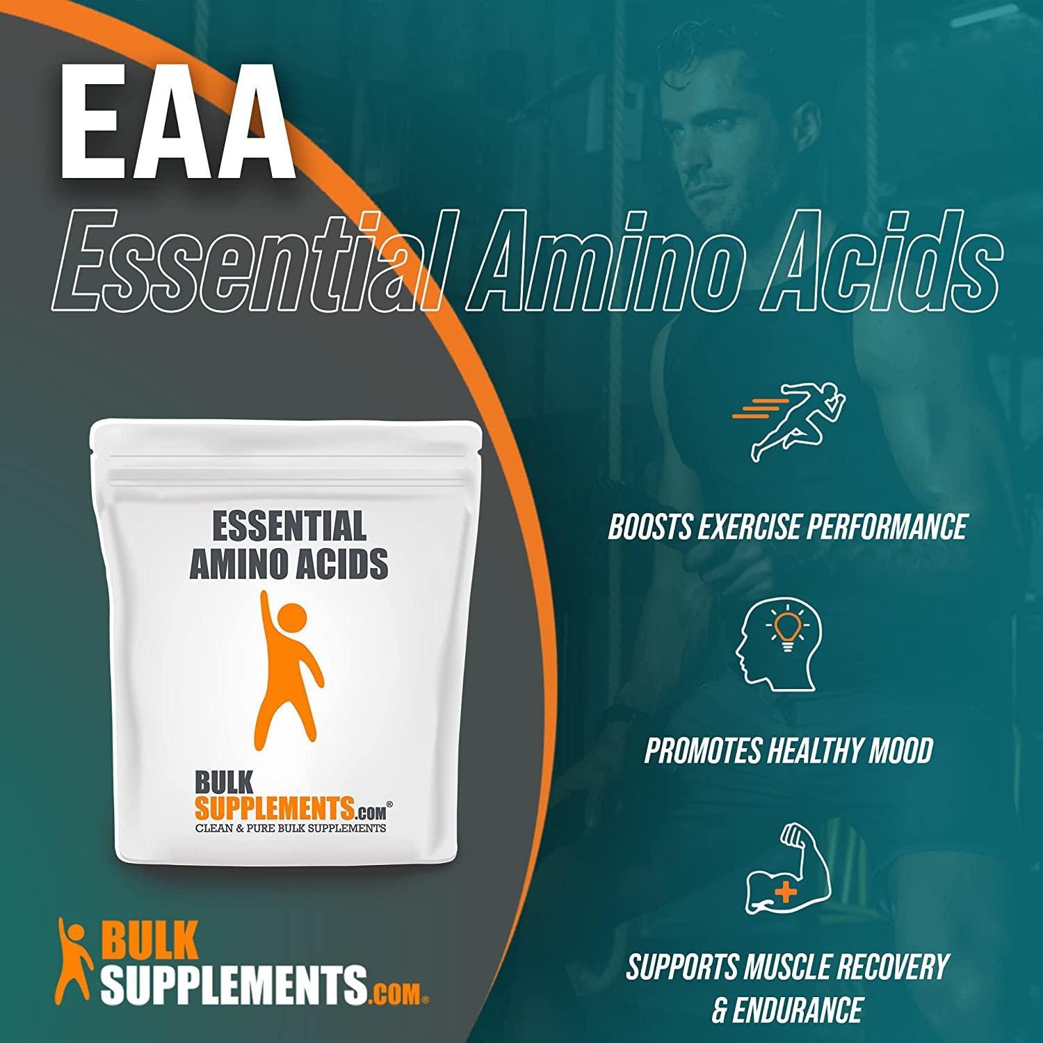 BulkSupplements Essential Amino Acids (EAA) Capsule 180ct - 1g Per Serving