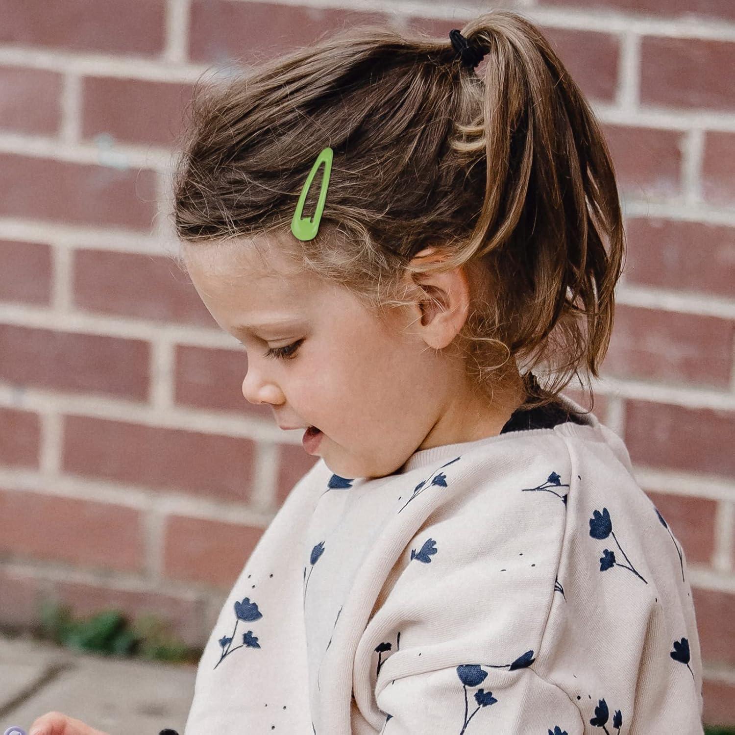 24pcs Girls Snap Hair Clips, Non-Slip Kids Hair Barrettes Colourful Baby Hair Accessories For Toddlers