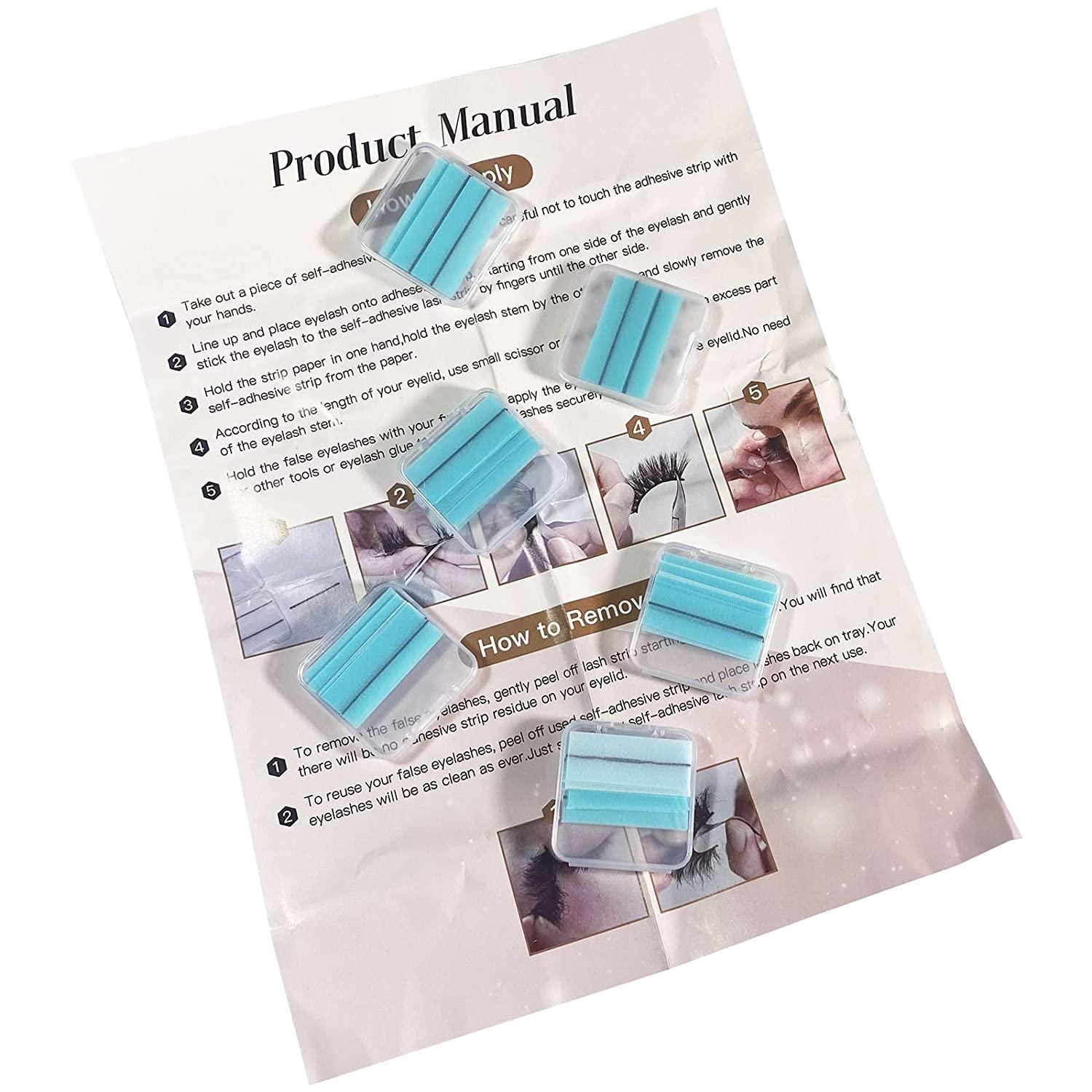 Selfadhesive Lash Strips for False Eyelashes Pack of 30 Pairs,Soft & Comfortable,No Glue No