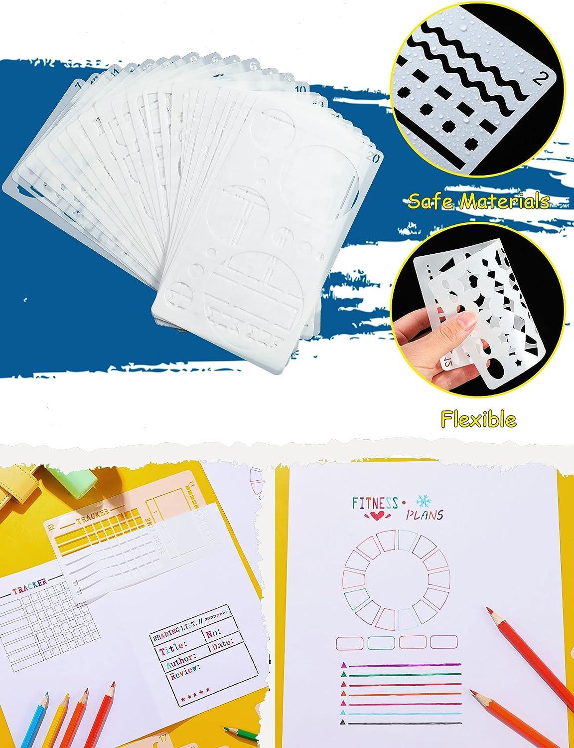 30 PCS Journal Stencils, Planner Stencils for Bullet Dot Journal Notebook  Diary