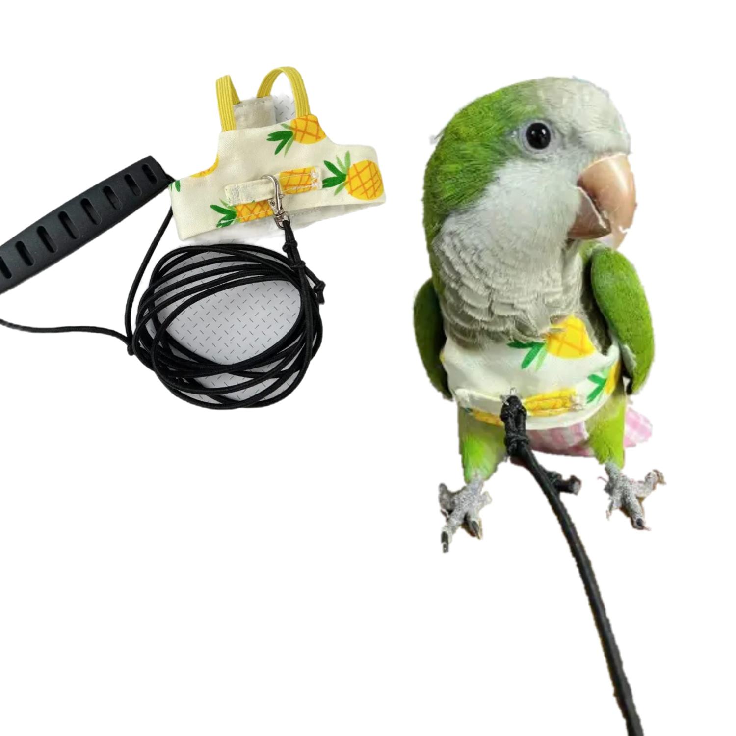 Image showcasing YANQIN Bird Flight Harness Vest: Medium Yellow Parrot Flight Suit with ...