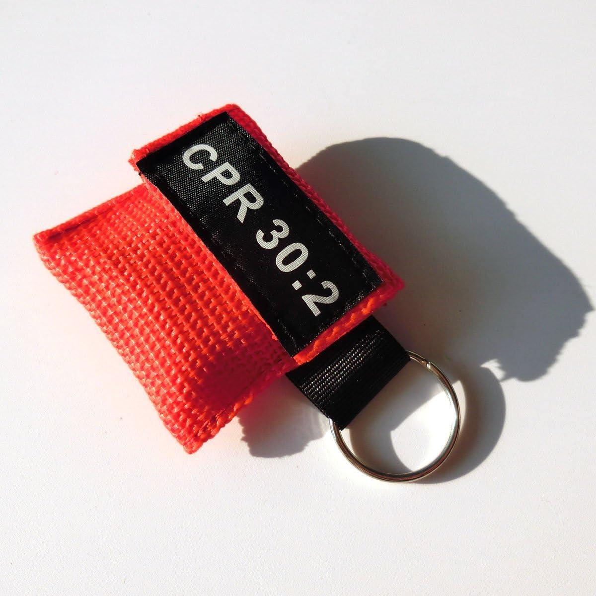 2pcs Ambulance Face Shield Key Ring CPR Mask Keychain Ring Emergency