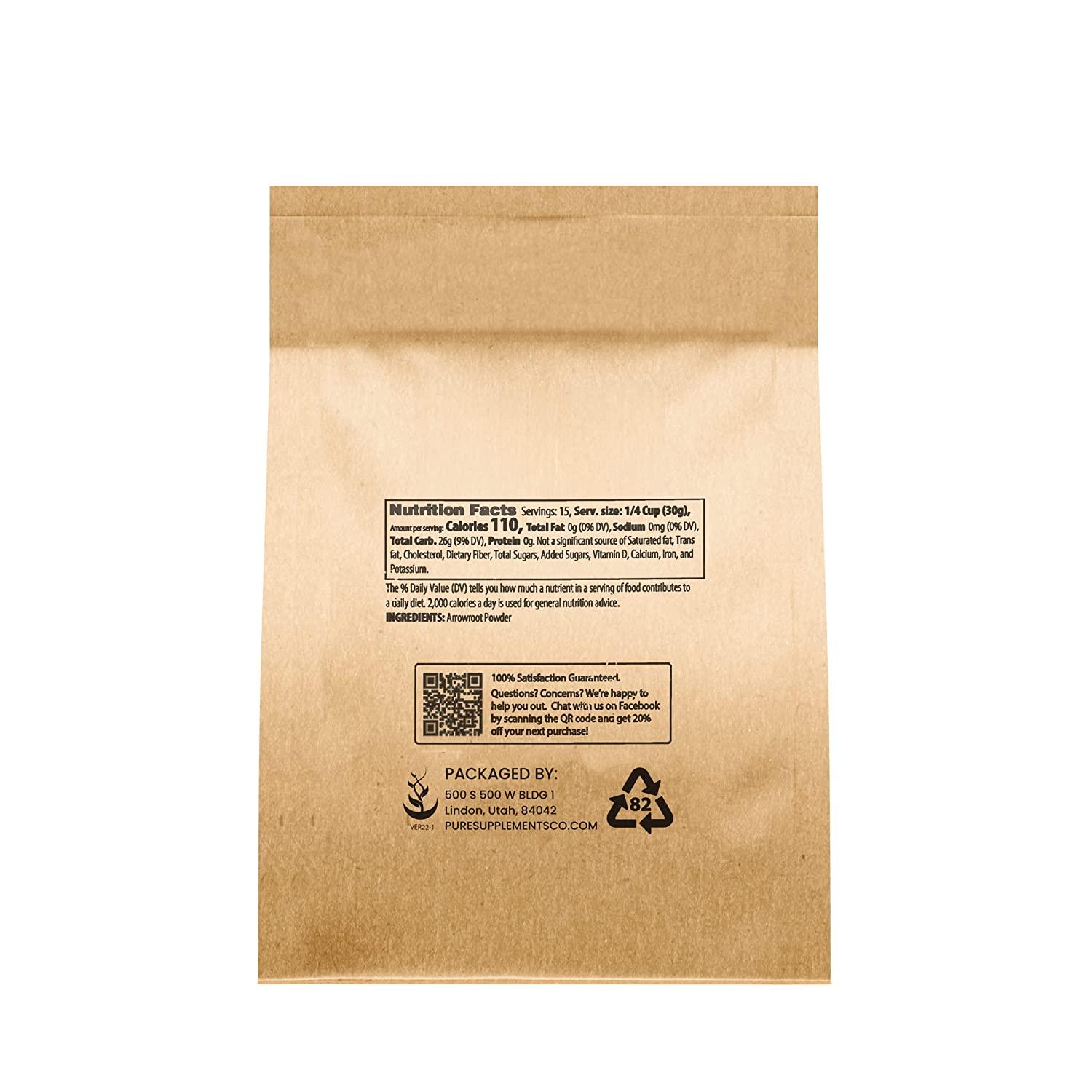 Pure Original Ingredients Arrowroot Powder (1 lb) Corn Starch Alternative, Thickener & Binder