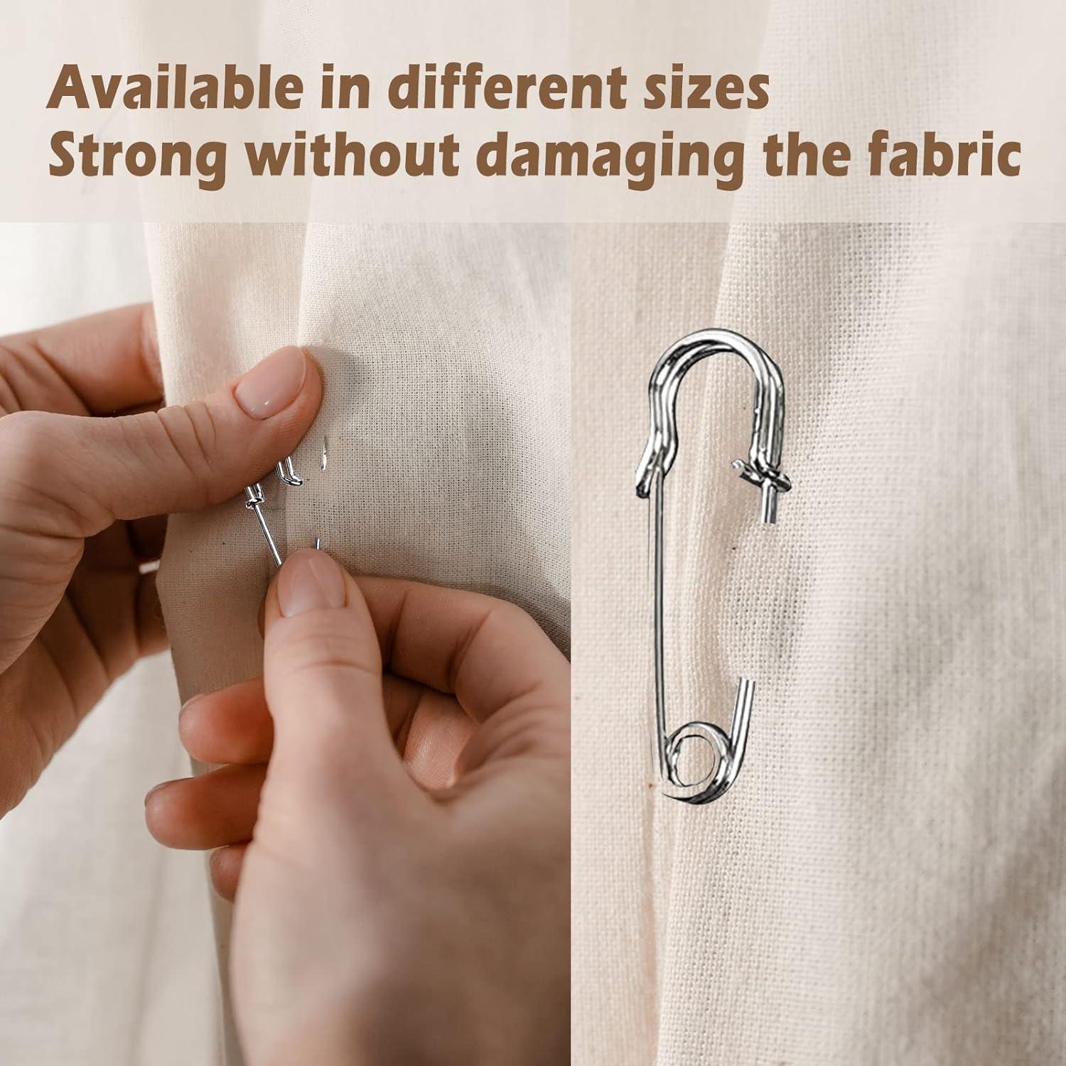 Large Safety Pins Large Safety Pins Heavy Duty Safety Pins for Clothes  Blanket Safety Pins 12 Pack Pins Assorted for Clothes Leather Crafts Canvas  Blankets Shawls Kilts (75mm 3'' Silver) 75mm 3