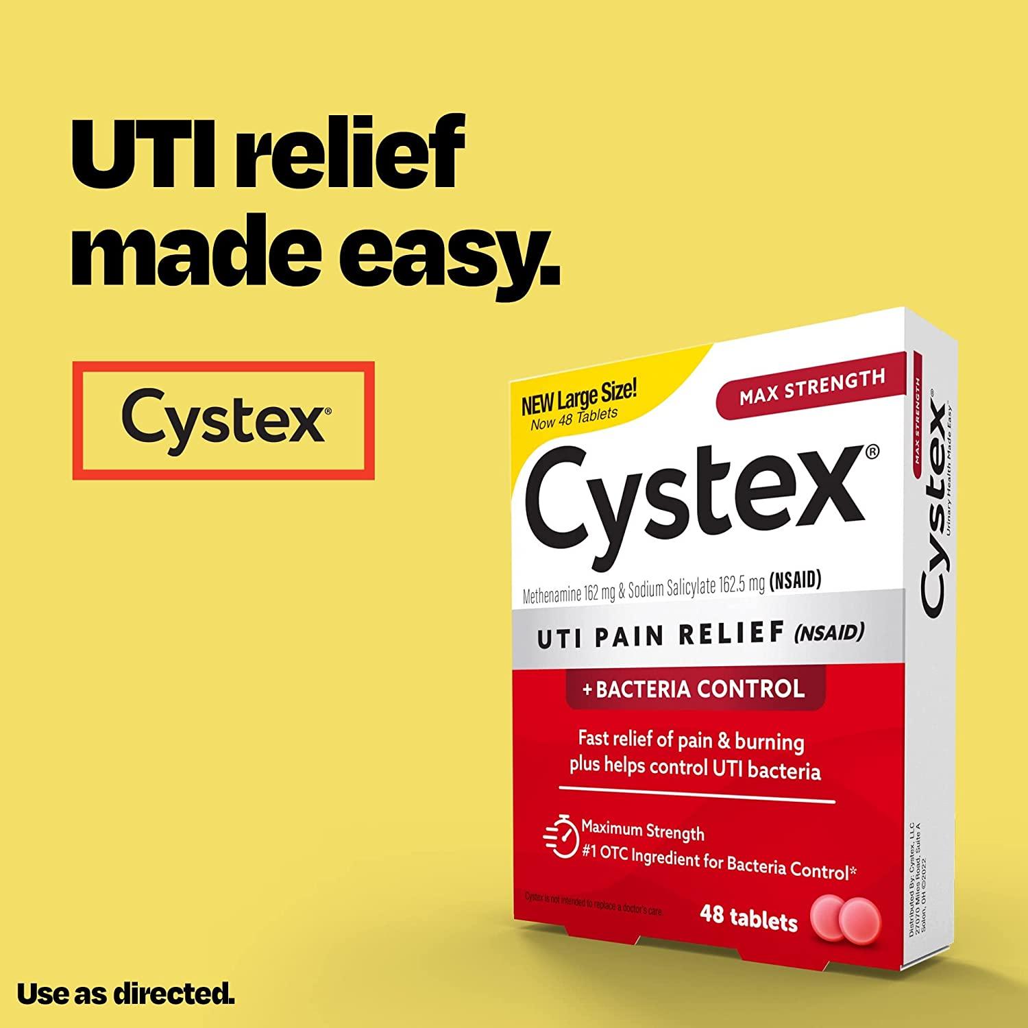 Cystex UTI Pain Relief, Maximum Strength, Relieves Pain & Urgency of