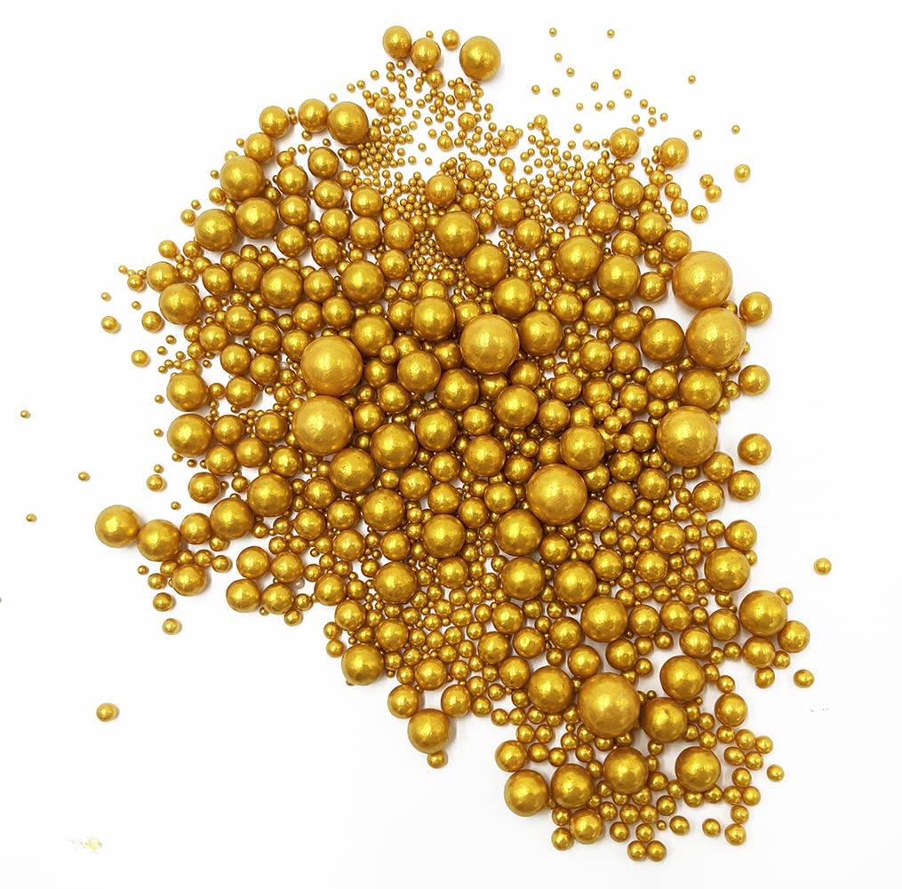 Gold Sprinkles for Cake Decorating, Gold Pearl Sugar Cupcake, Cookies, Ice  Cream Toppings, 7 Ounces Cake Decorationss Baking, Perfect for Wedding