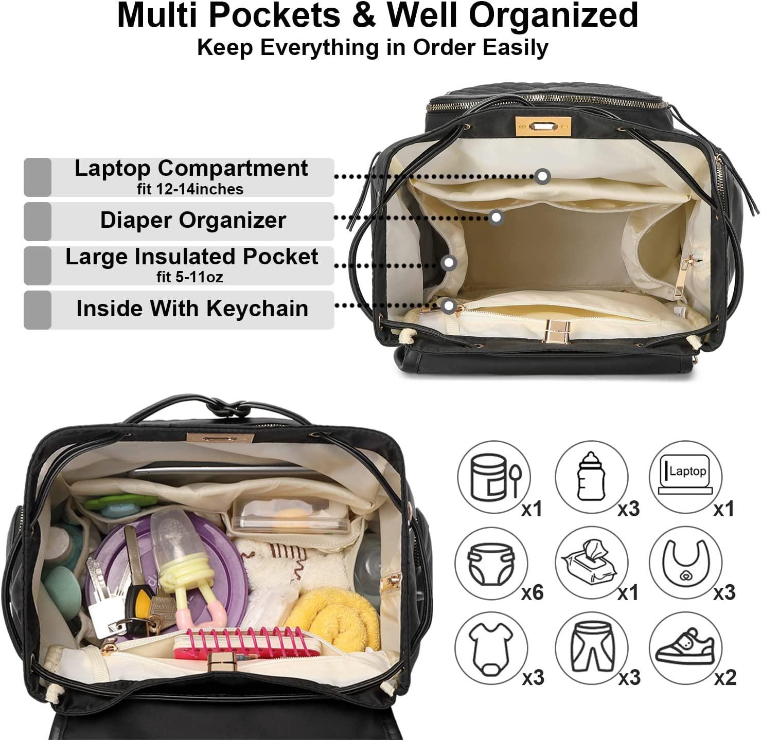 Diaper Bag Backpack,TERZINI BEAR Diaper Bags for Baby Boy Girl with USB