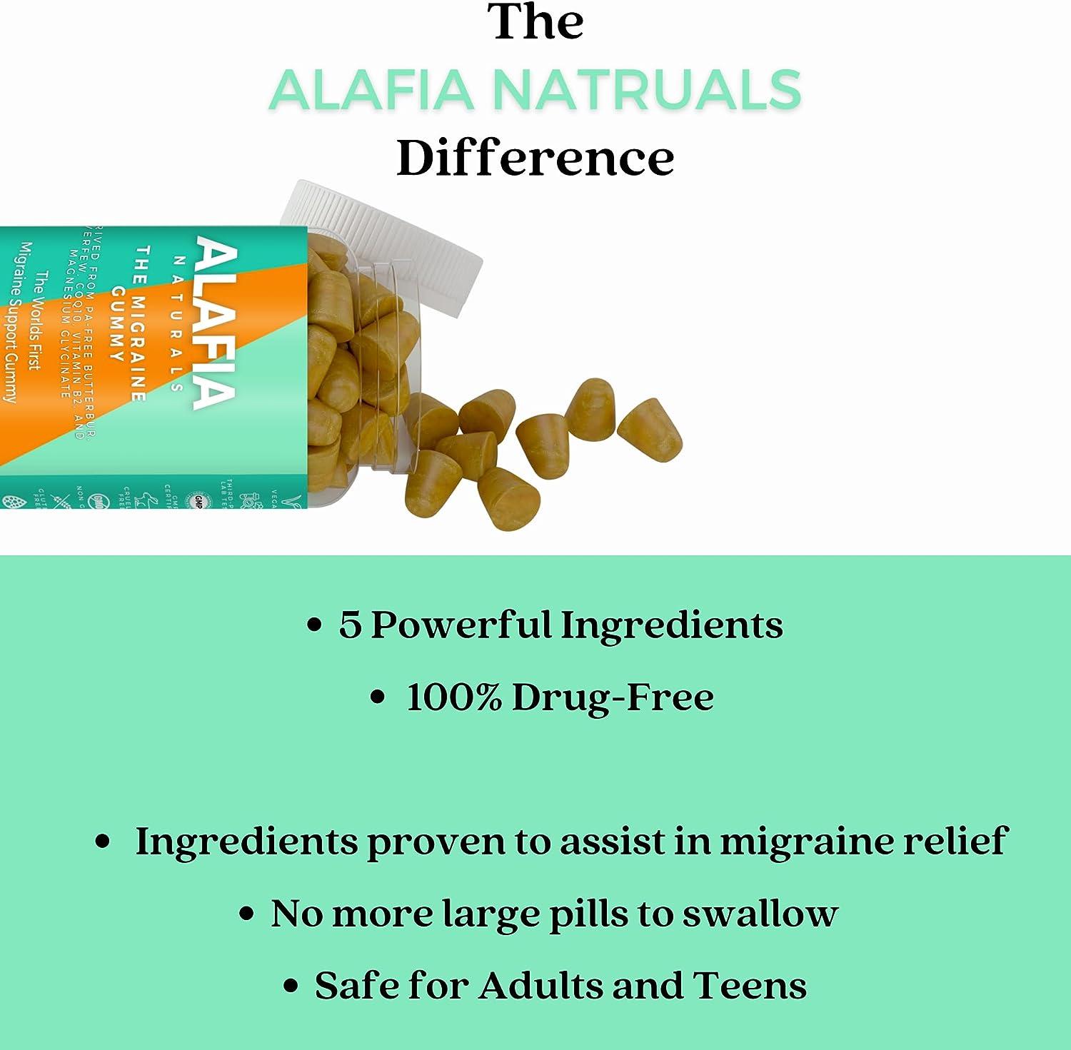 Alafia Naturals Migraine Gummy 60ct Migraine & Headache Prevention