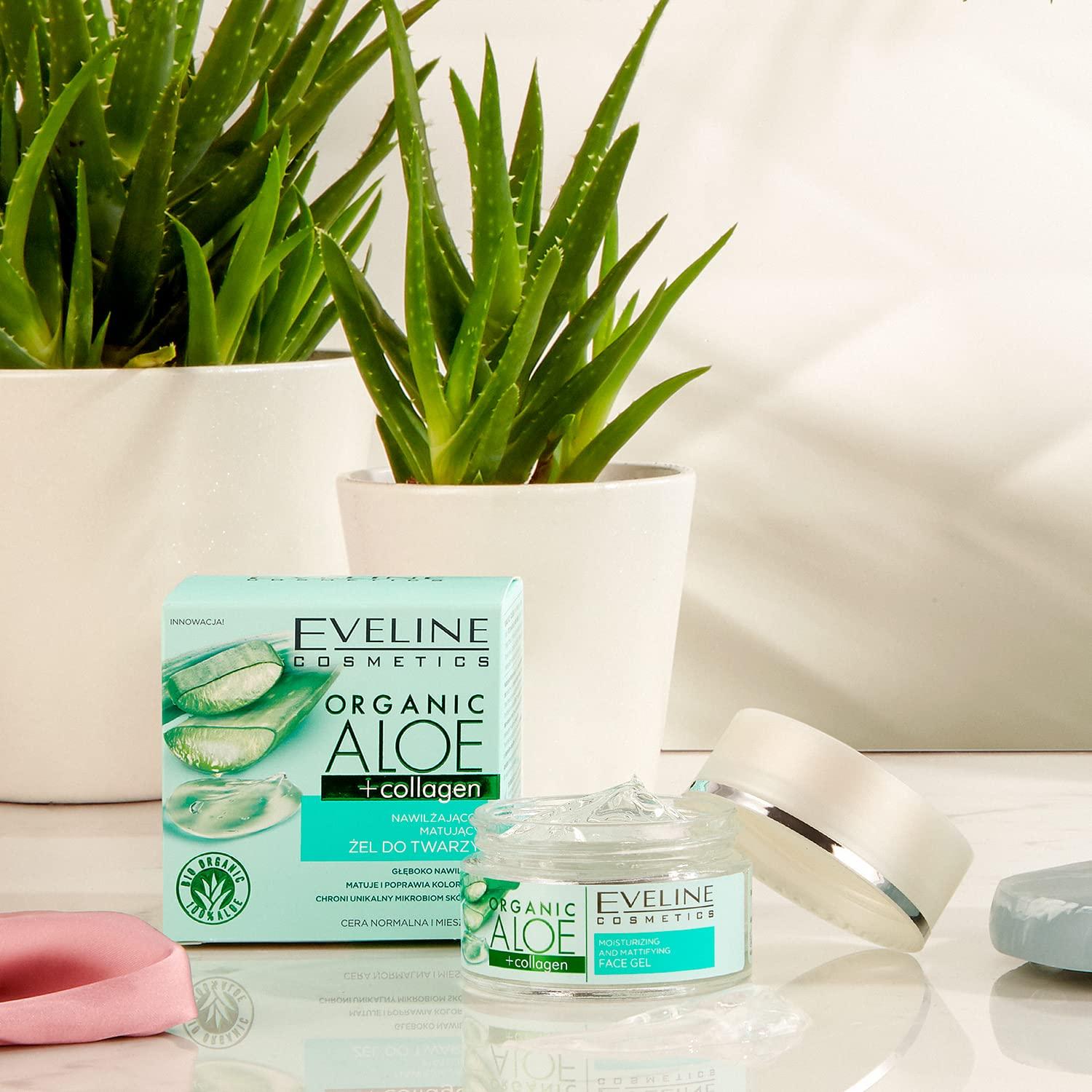 Eveline Cosmetics Organic Aloe + Collagen Moisturizing Gel | Mattifying  Facial Gel 50ml | International Shipping | Buy Now with Express  International Delivery | GoSupps.com