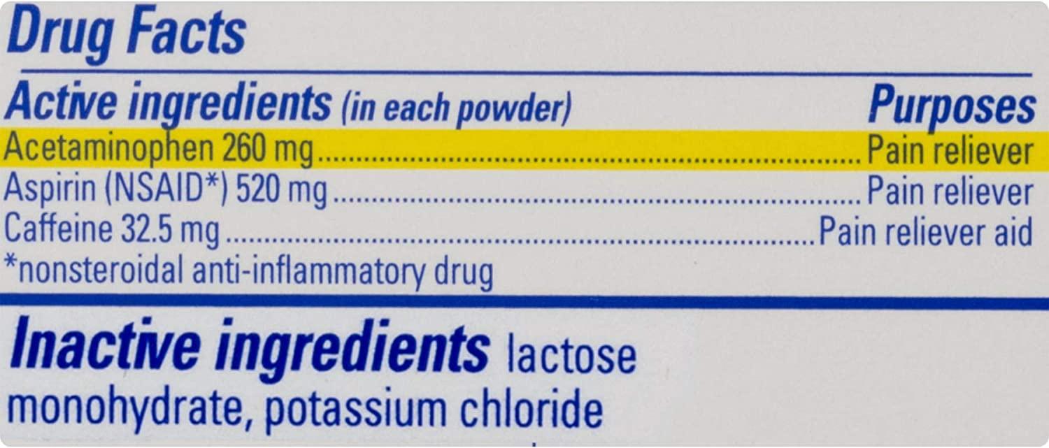 Goody's Extra Strength Powders Fast Pain Relief Aspirin & Caffeine