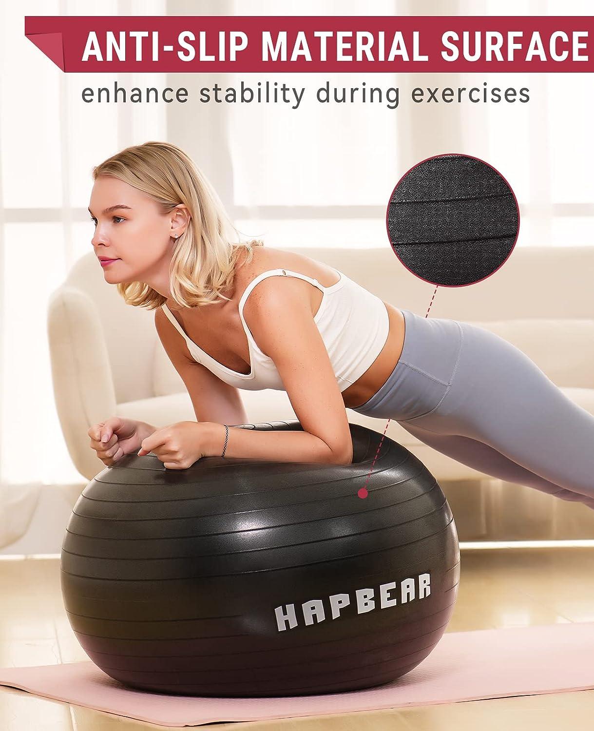 65cm 26 Fitness Stability Ball Yoga, Balance, Exercise & Fitness Training  Ball Anti-burst 5 Color Options INCLUDES Foot Pump 