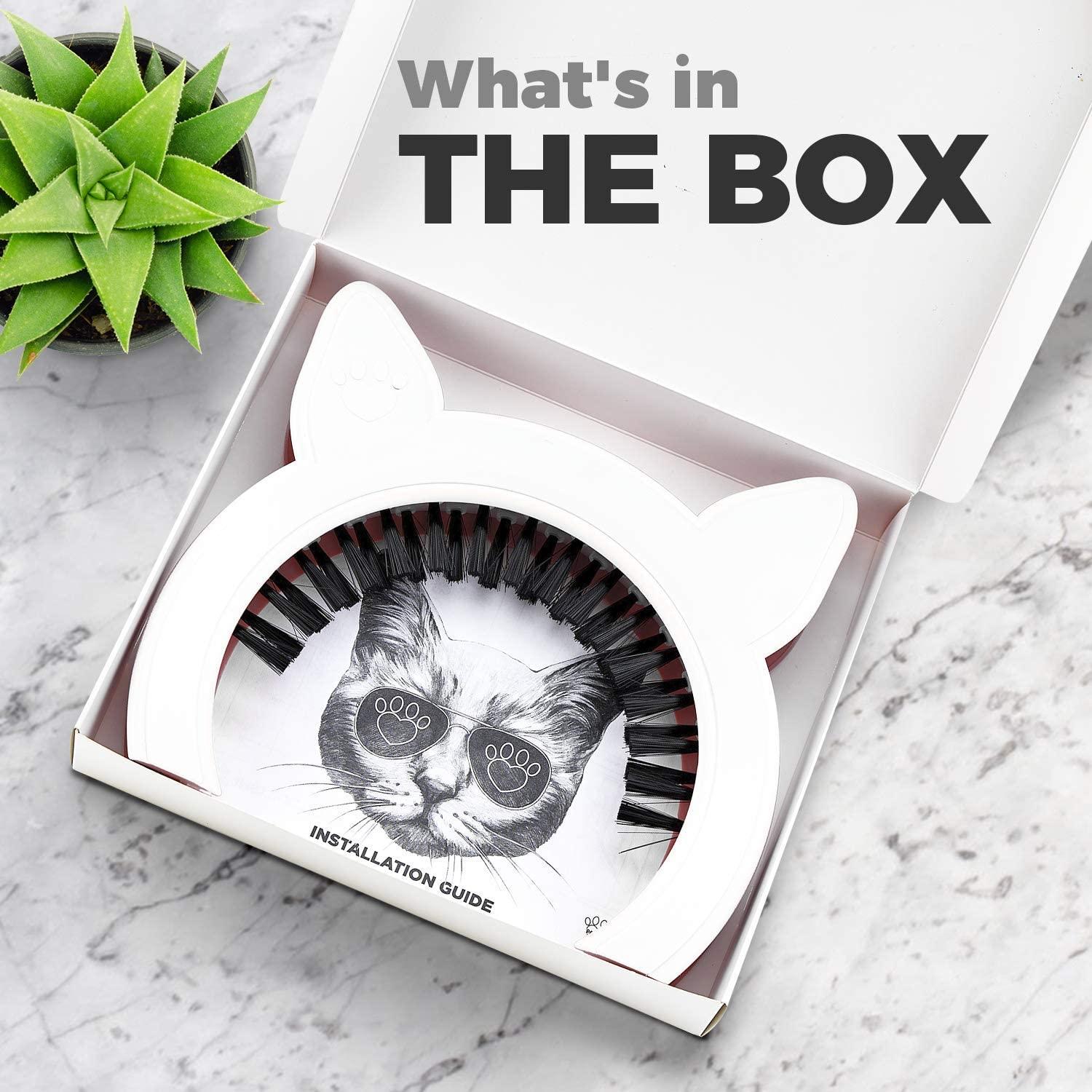 Cat Litter PAWSM Cat Door For Interior Door, Hides Litter Tray