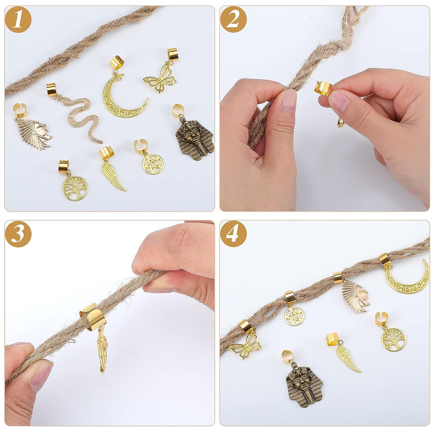 40 Pcs Hair Clips for Braids Locs Hair Jewelry Braids Hair Clips Gold