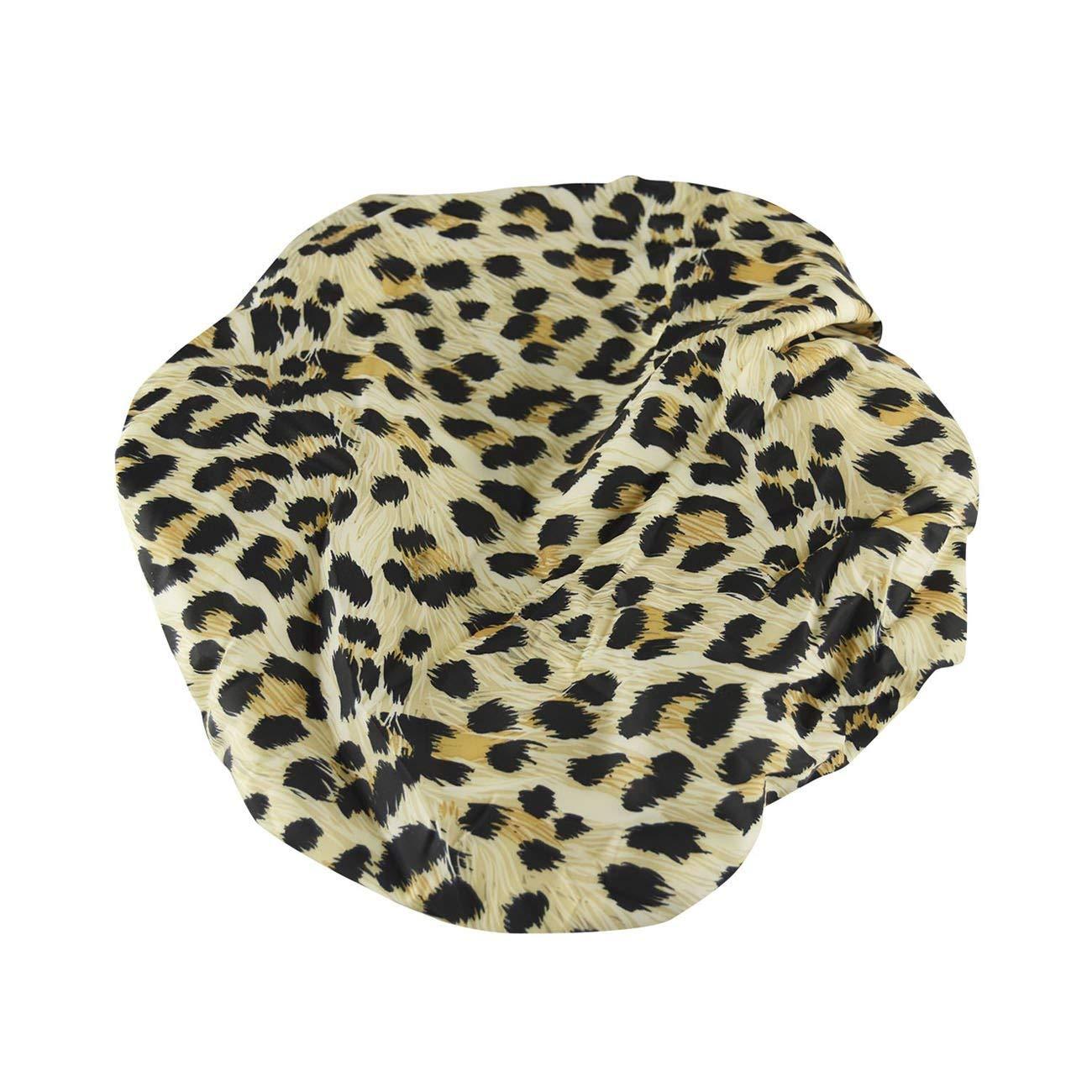 Reusable Nylon Shower Cap & Bath Cap, Reversible Oversized Waterproof