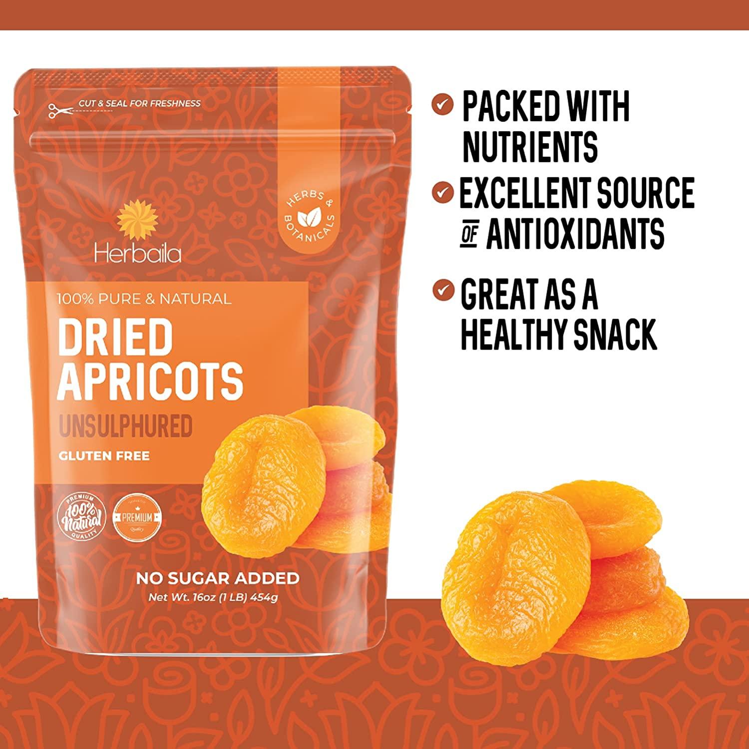 Dried Apricots No Sugar Added 1 lb. Unsweetened Turkish Apricots