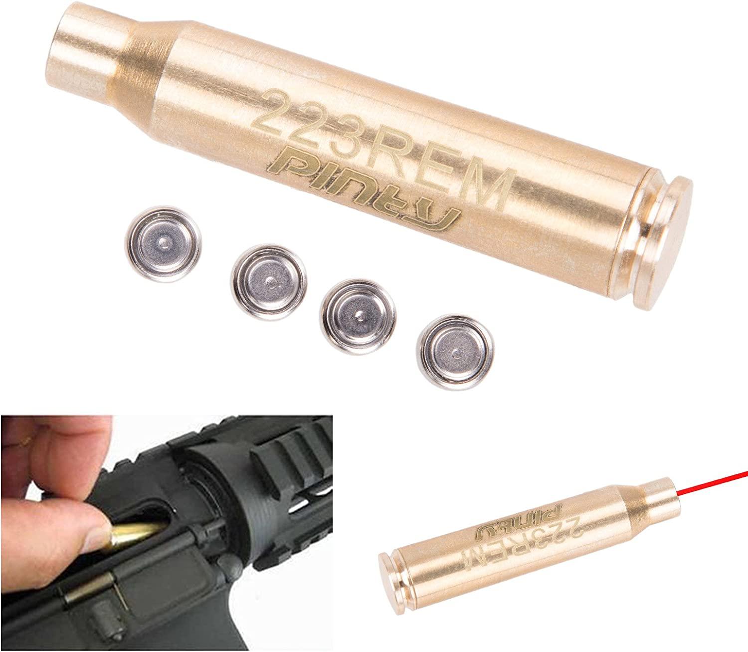 Pinty Laser Boresighter, Red Dot Laser Bore Sight Pistol Carbine Rifle