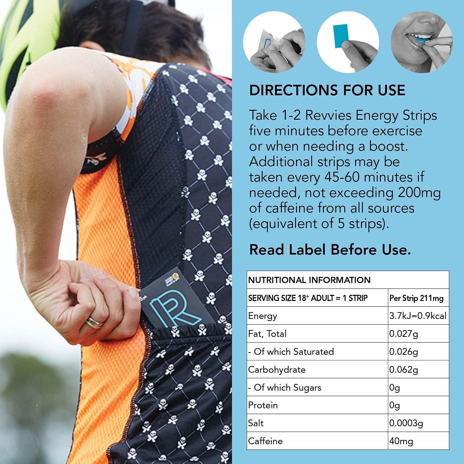 Revvies Energy Strips Arctic Charge 25 Strips 40mg Caffeine Strip