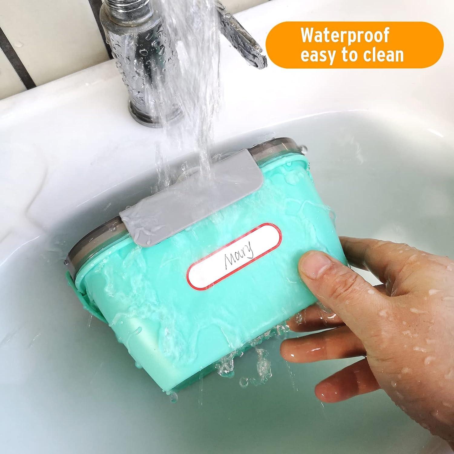 Waterproof Baby Bottle Labels 64 PCS SelfLaminating, Dishwasher Safe Name Tags for Kids