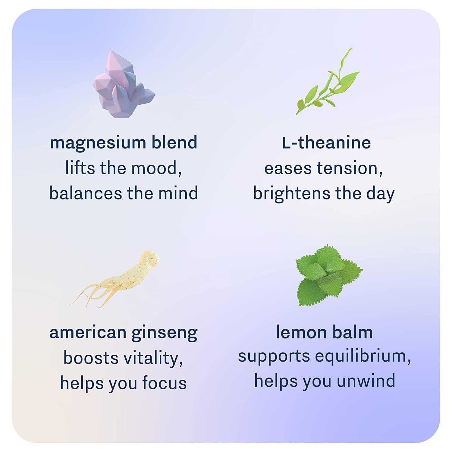 Recess Mood Magnesium Supplement Drink Calming Beverage, 12 Ounce, Pack of 12 (Strawberry Rose