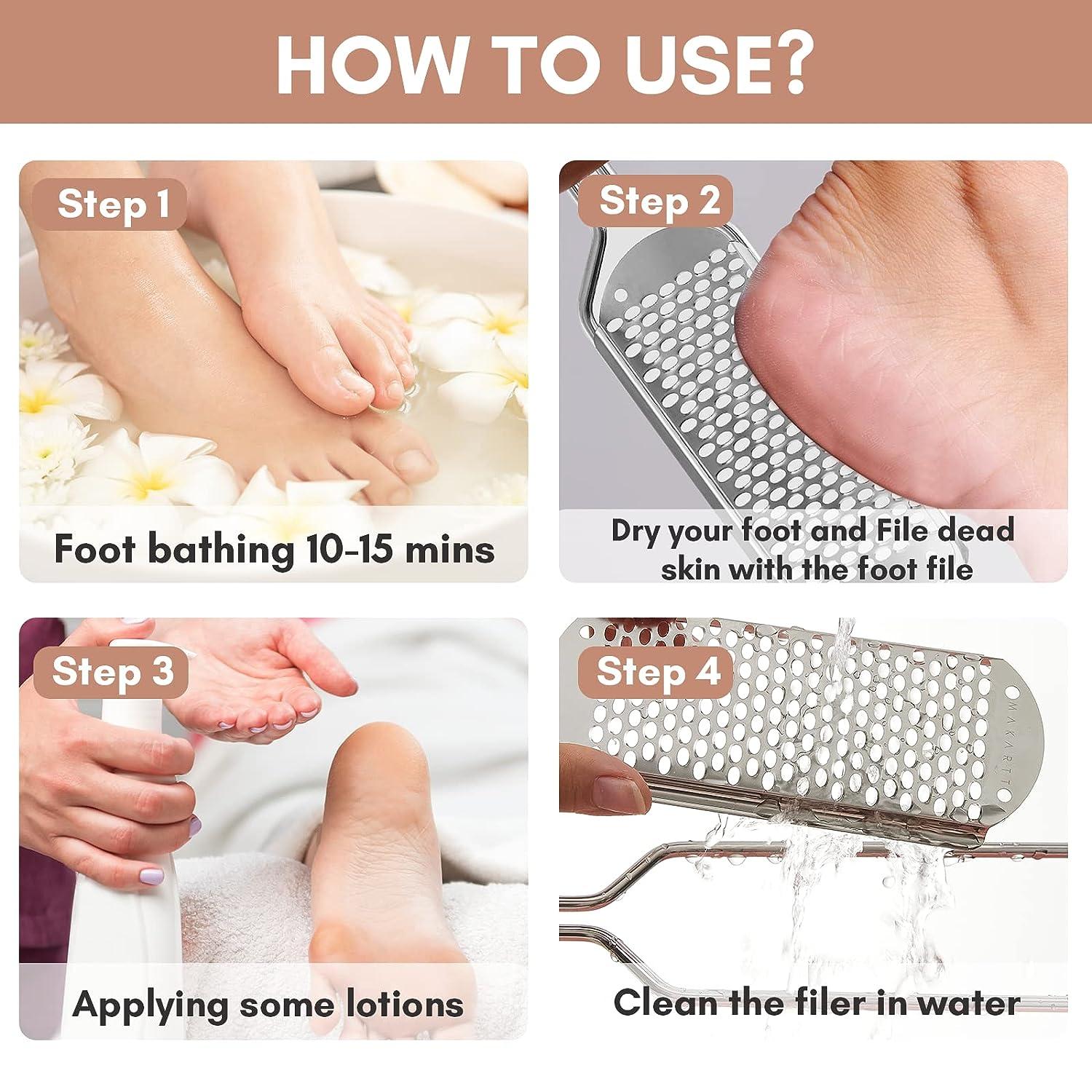 Foot Grater for Dead Skin White 3 in 1 Colossal Foot Rasp Foot File and  Callus 2