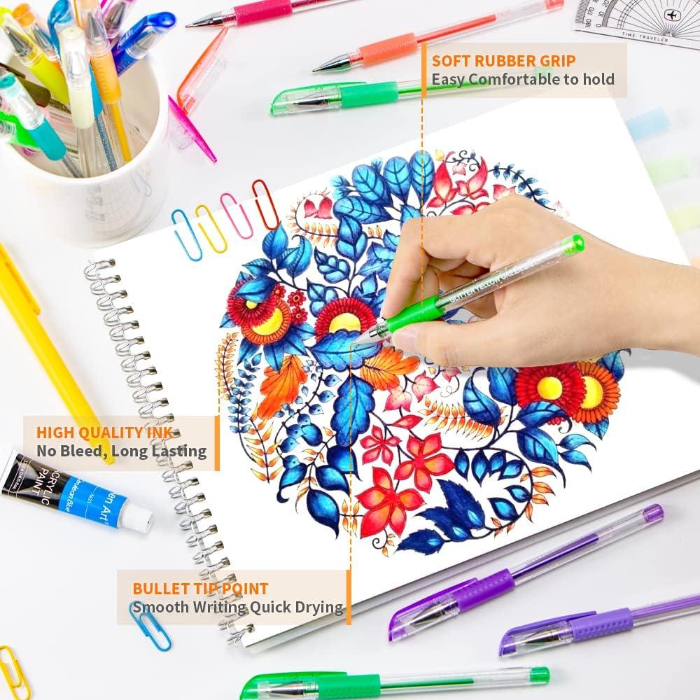 Gel Pens for Adult Coloring Books 30 Colors Gel Marker Colored Pen