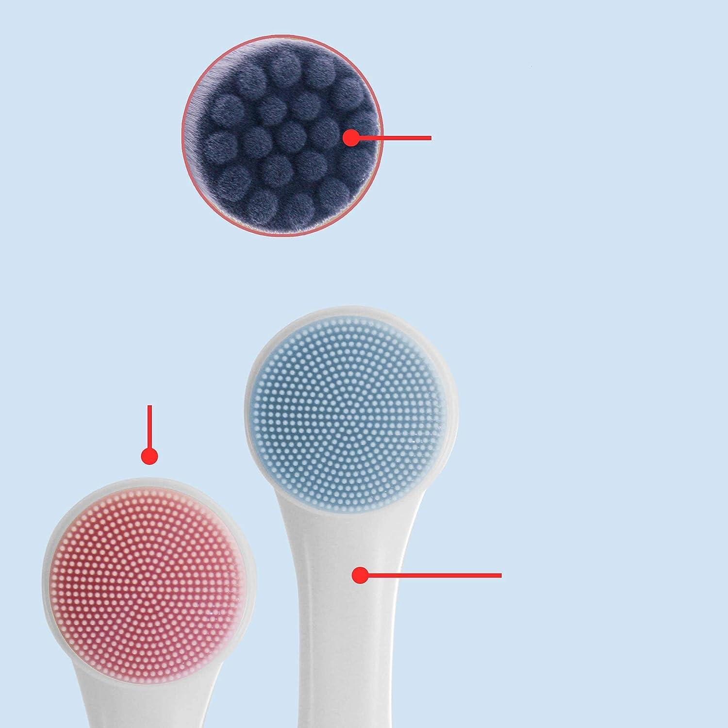 THi 2 in 1 Facial Cleansing Brush Set - Double Sided Manual Face