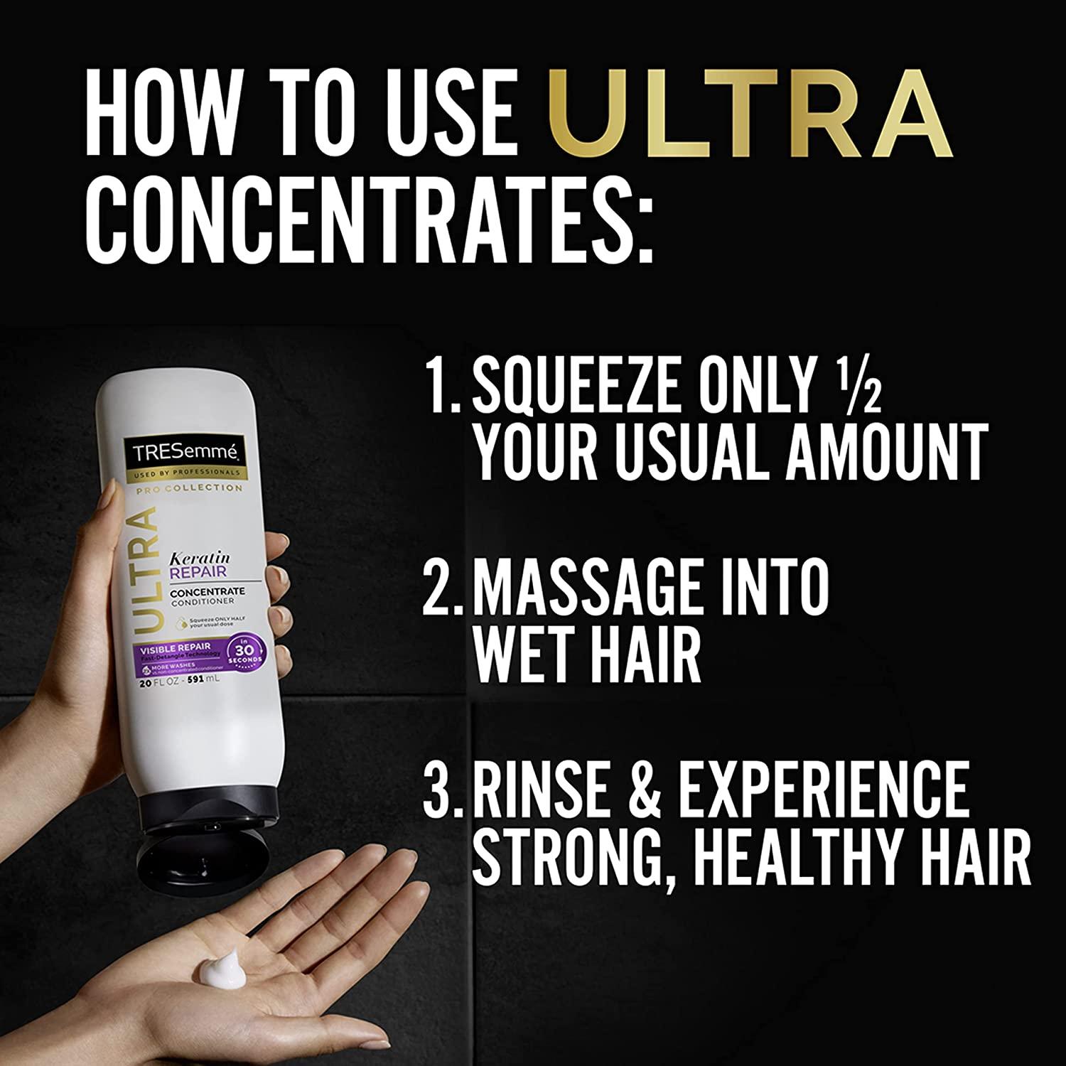 TRESemm Ultra Keratin Repair Concentrate Conditioner 20 oz Fast