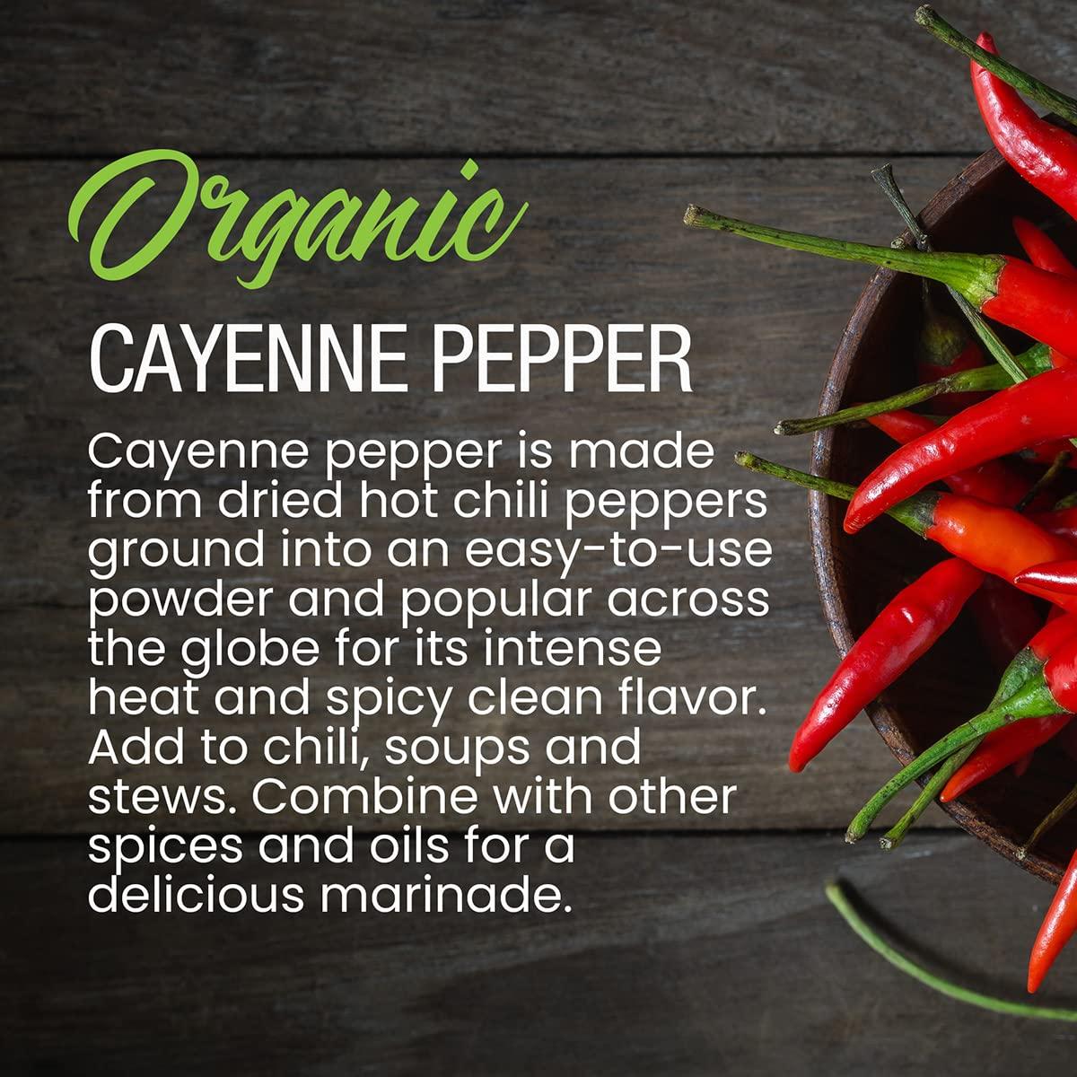 Organic Cayenne Pepper Powder 1.9 oz French Jar GlutenFree Ground