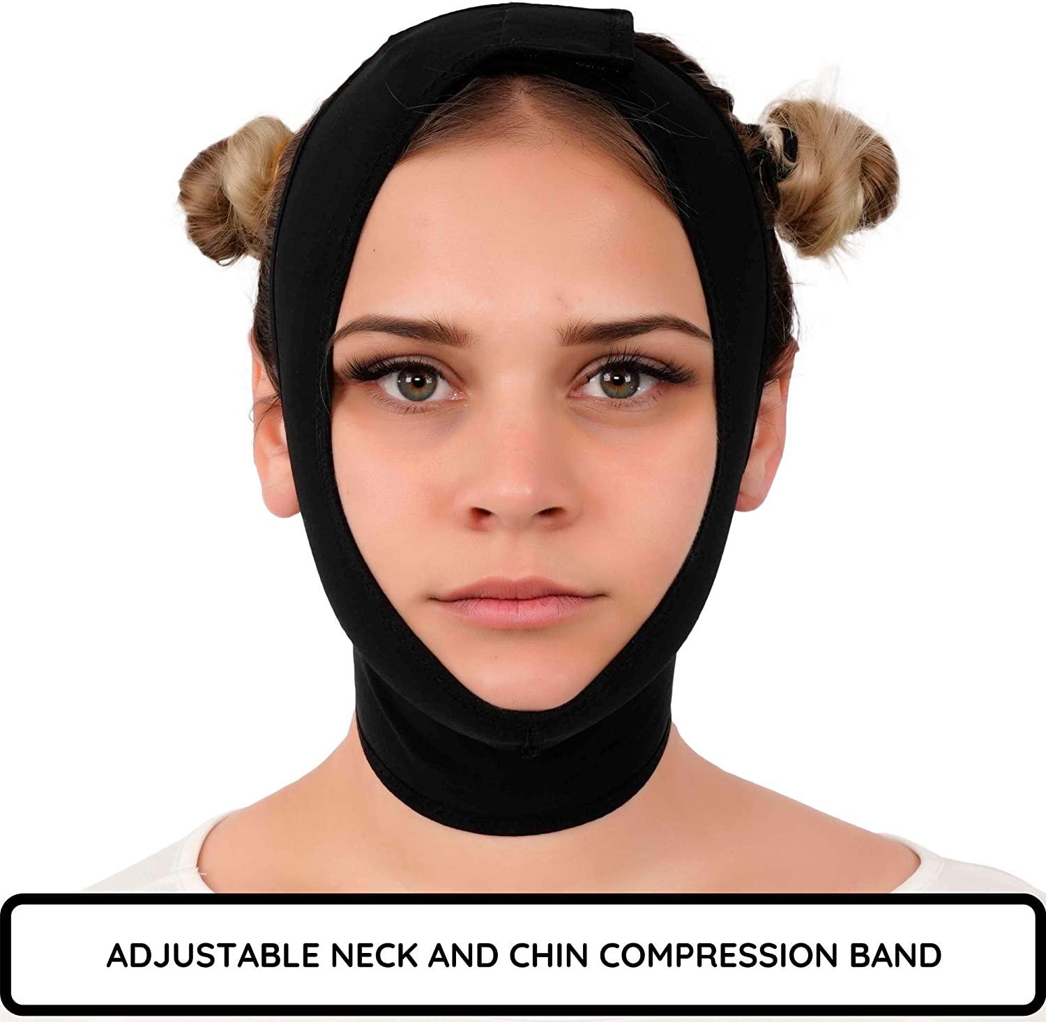 Post Surgery Neck Chin Compression Garment for Women Face Slimmer