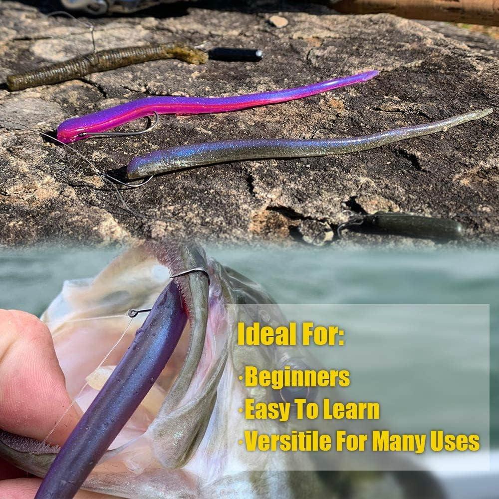 Drop Shot Rigs for Bass Fishing Ready Rig with Hooks and Sinker