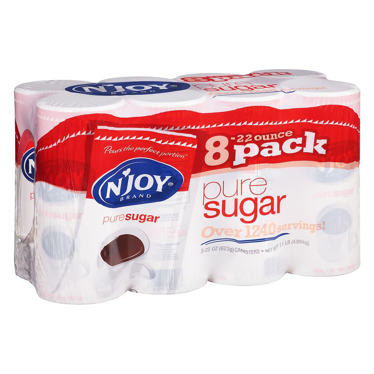 N'Joy Pure Sugar (22 oz. canisters, 8 pk.) (1)