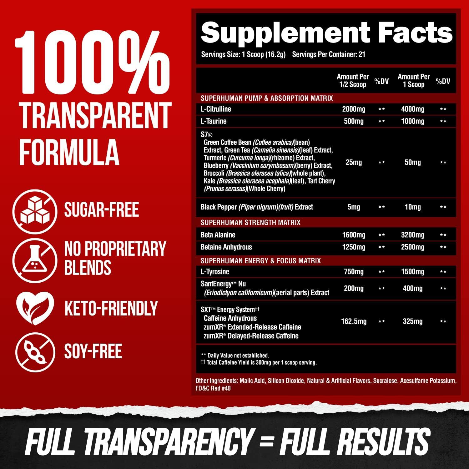 ALPHA LION Pre Workout Powder Lion's Blood Flavor Enhanced Energy