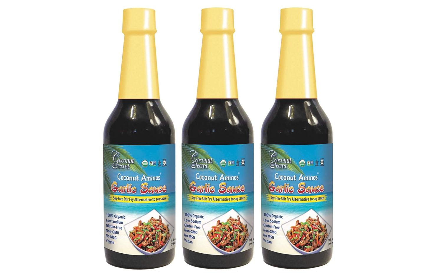 Coconut Secret Coconut Aminos Garlic Sauce (3 Pack) 10 fl oz Low