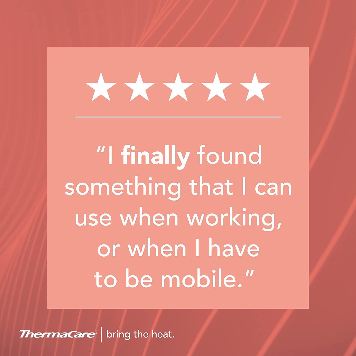 ThermaCare Portable Heating Pad, Menstrual Pain Relief Patches