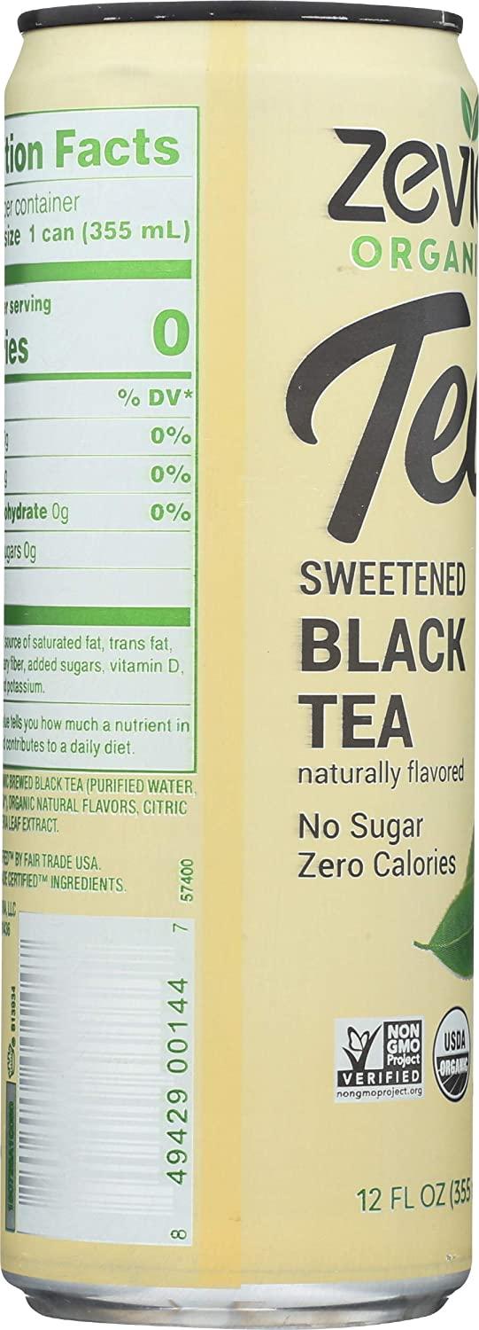 ZEVIA Organic Sweetened Black Tea, 12 FZ