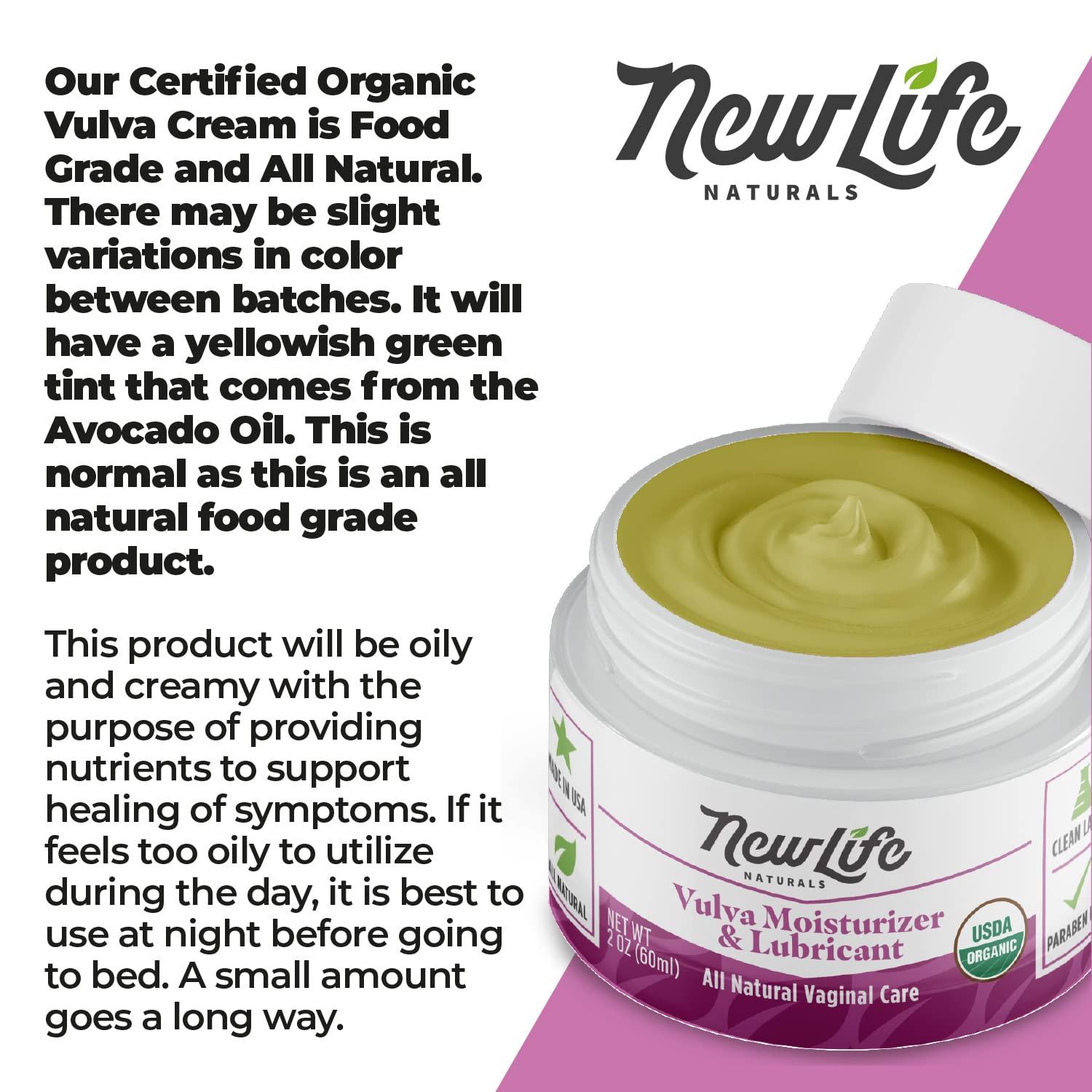 NewLife Naturals USDA Certified Organic Vulva Cream Menopause Support
