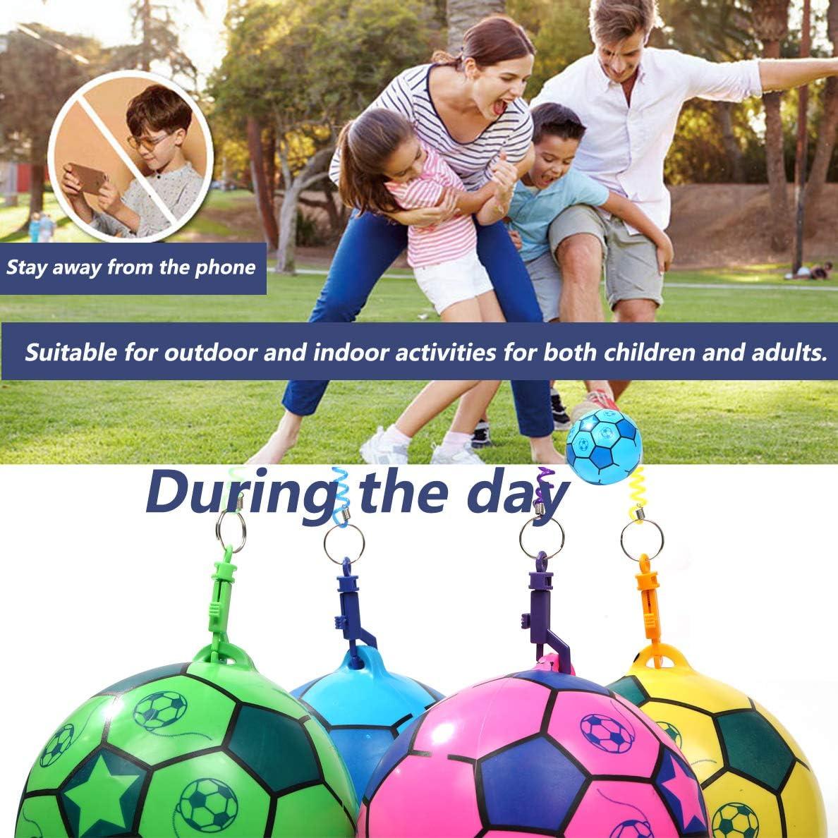 7'' Tetherball Set for Kids, Light Up Soccer Ball, Much Brighter Than