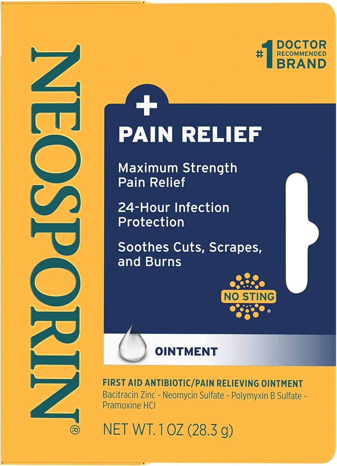 Neosporin + MaximumStrength Pain Relief Dual Action Antibiotic