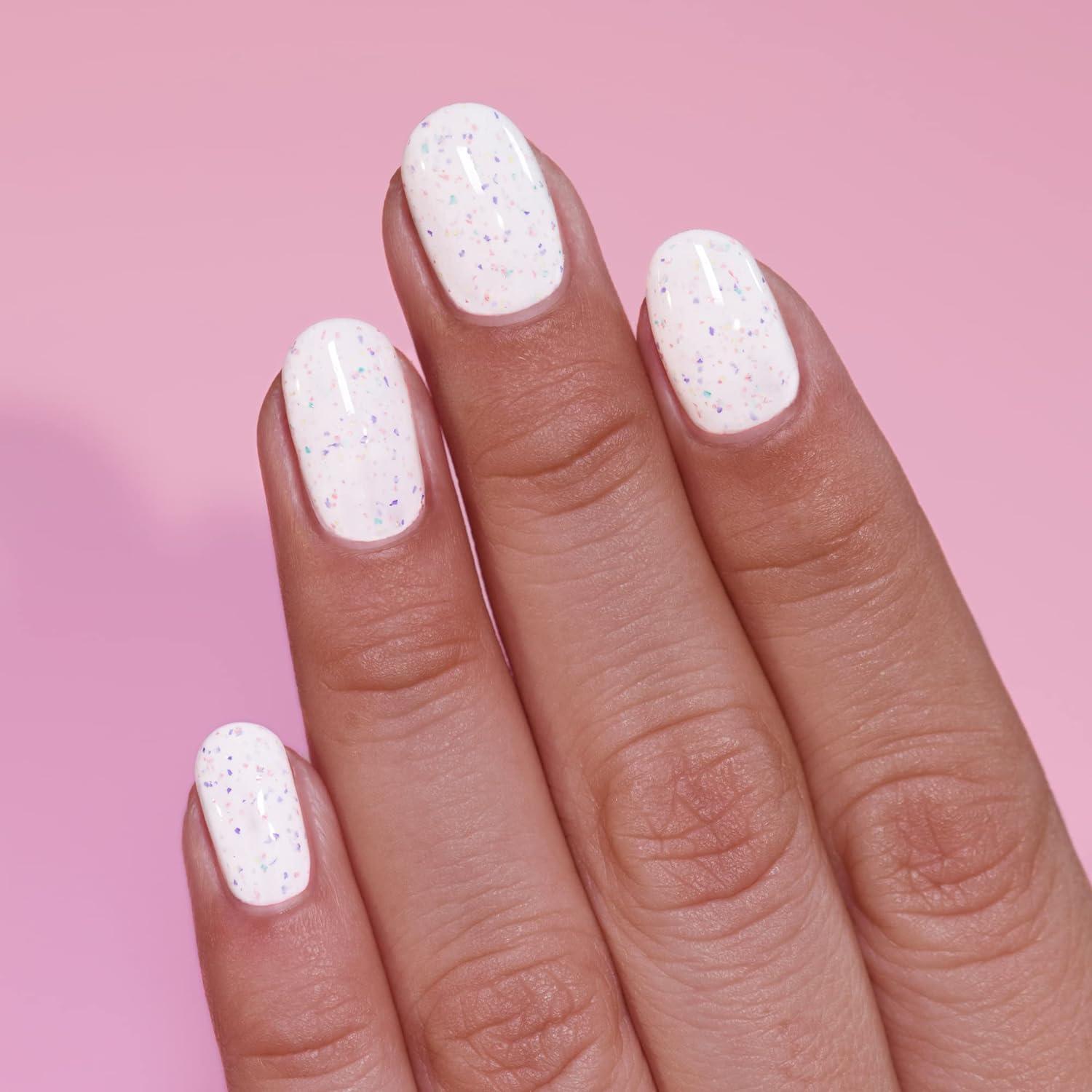 ILNP Sugar High Creamy White Multi Colored Speckled Nail Polish