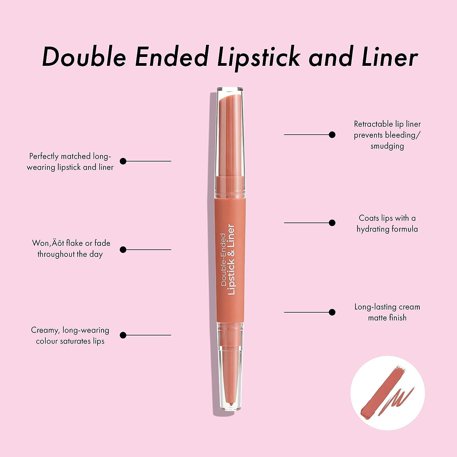 MCoBeauty DoubleEnded Lipstick And Liner Nude Rush LongWearing
