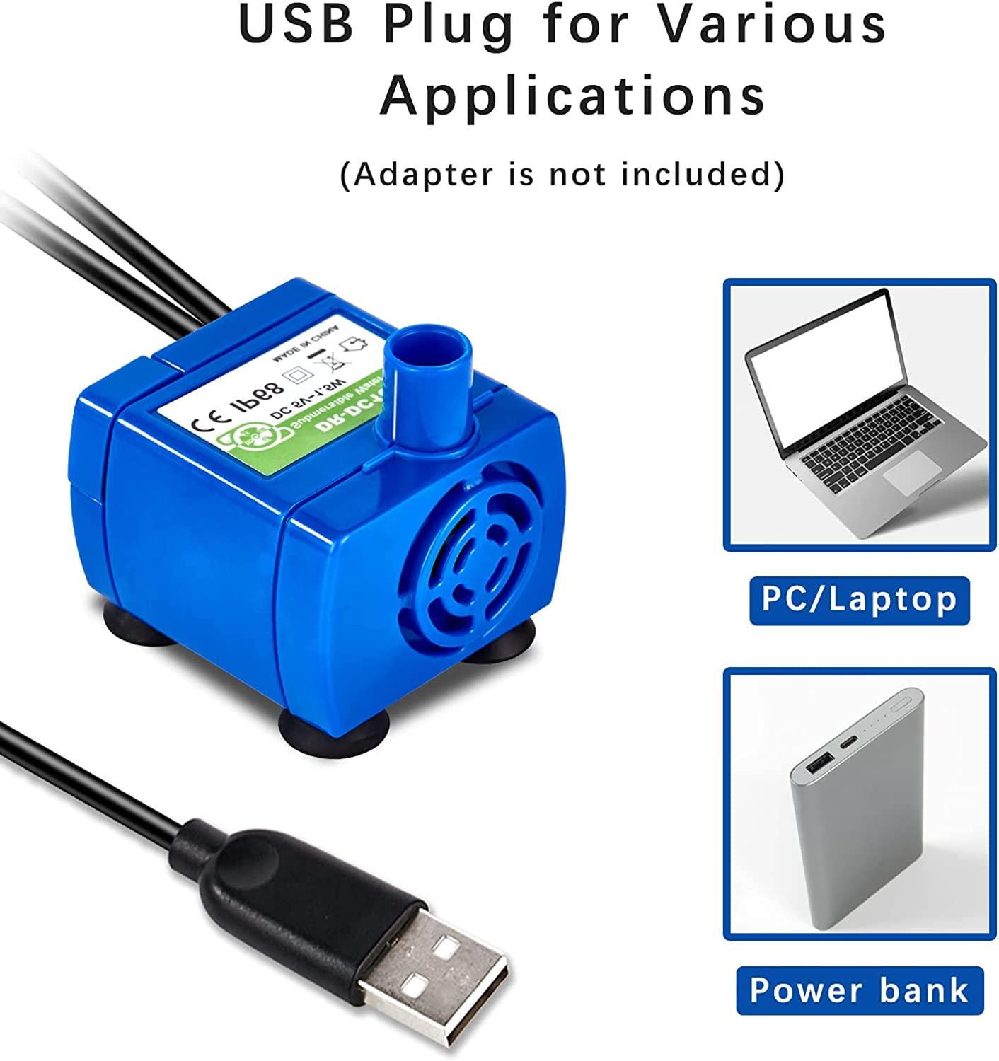 Cat Water Fountain Pump, Pet Water Fountain Pump Replacement Pump DRDC160 Motor for for Round