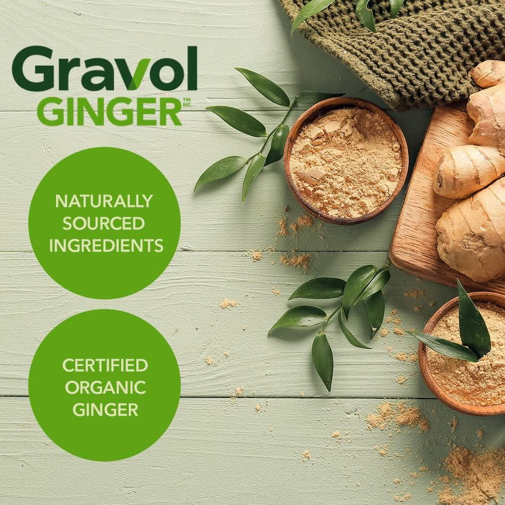Gravol Ginger Tablets Natural Relief for Upset Stomach & Nausea 20ct