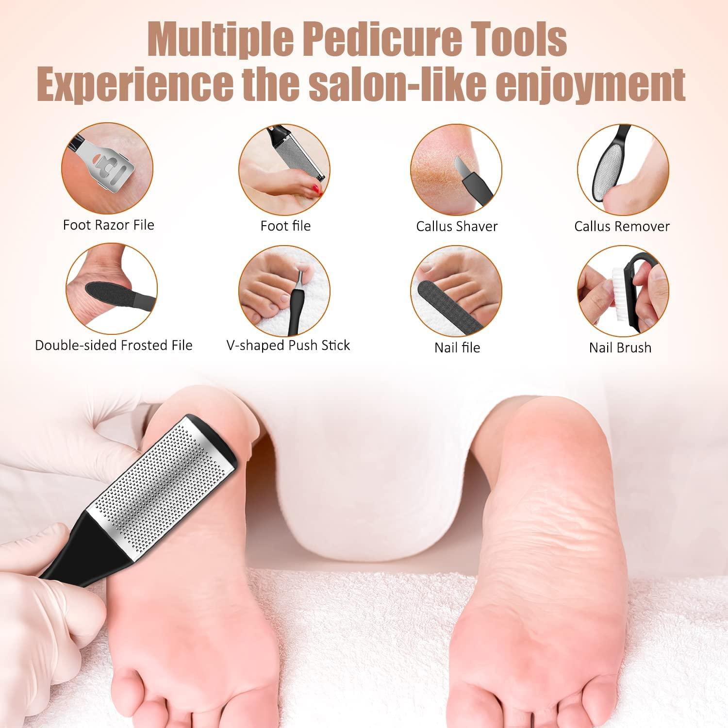Electric Foot File Callus Remover for Feet, Rechargeable Pedicure