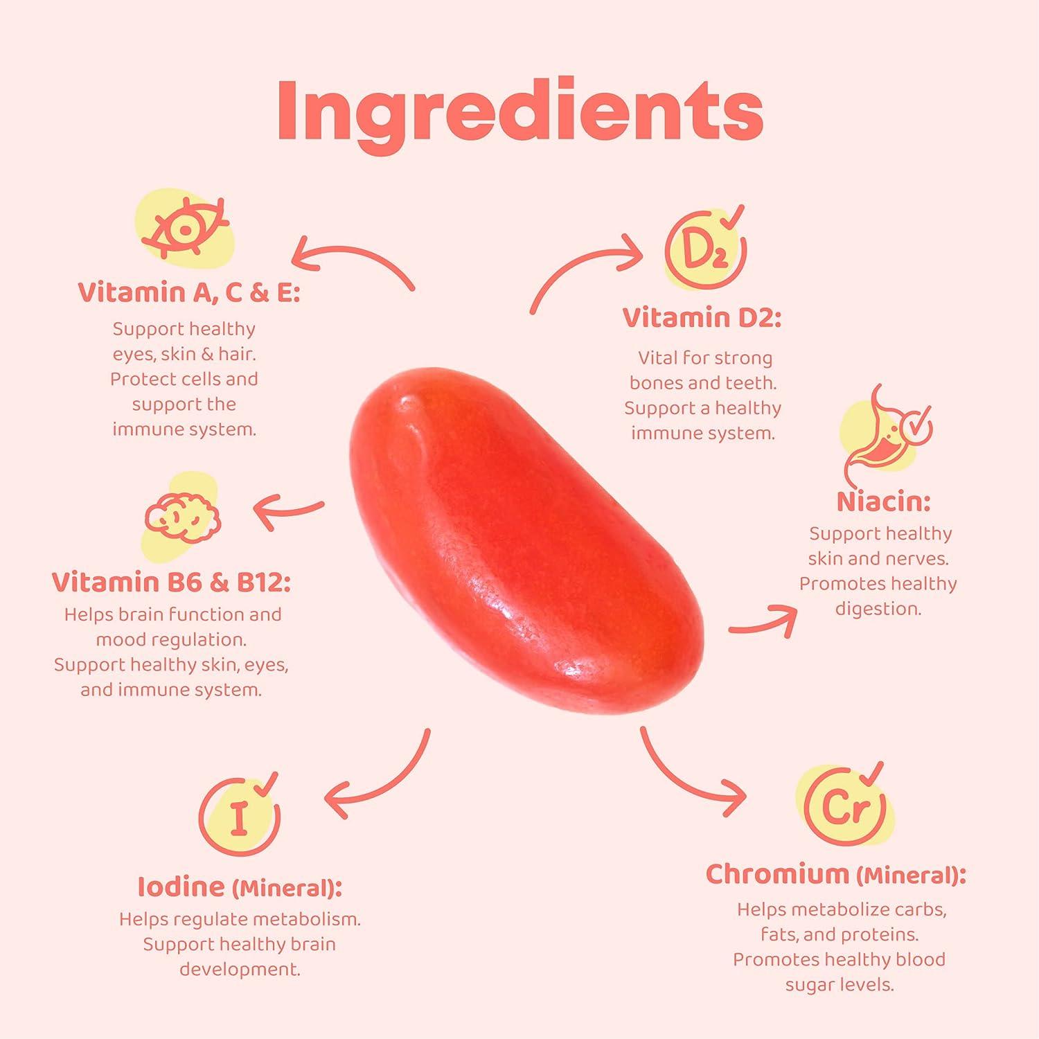 Jelly Bean Vitamins With Folate For Kids Kids Chewable Multivitamins