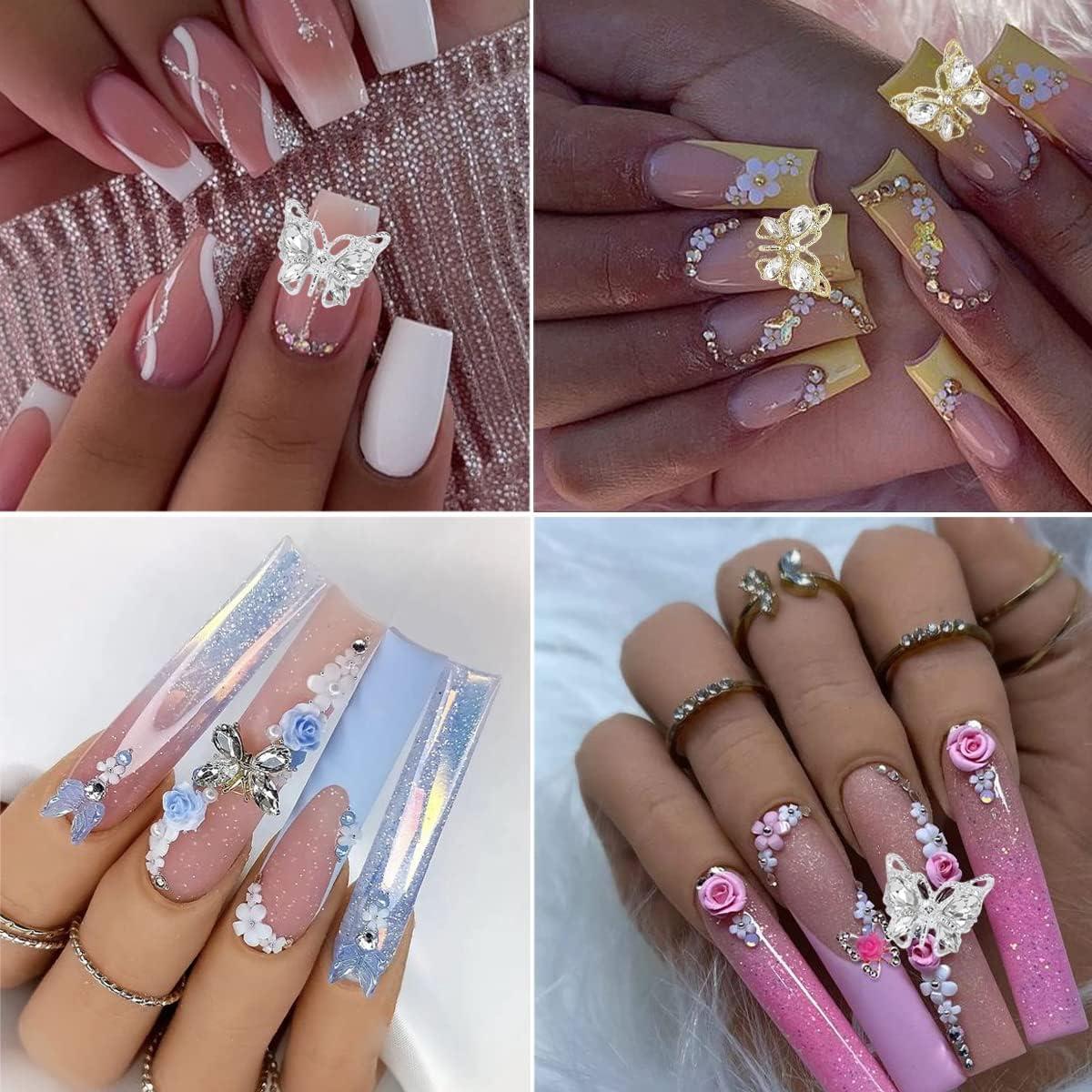 Butterfly Wing 3D Embellished Nails