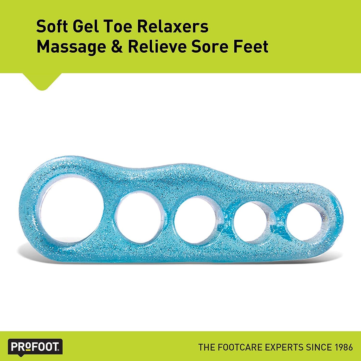 PROFOOT Flextastic Toe Spacers Gel Toe Separators for Foot Pain