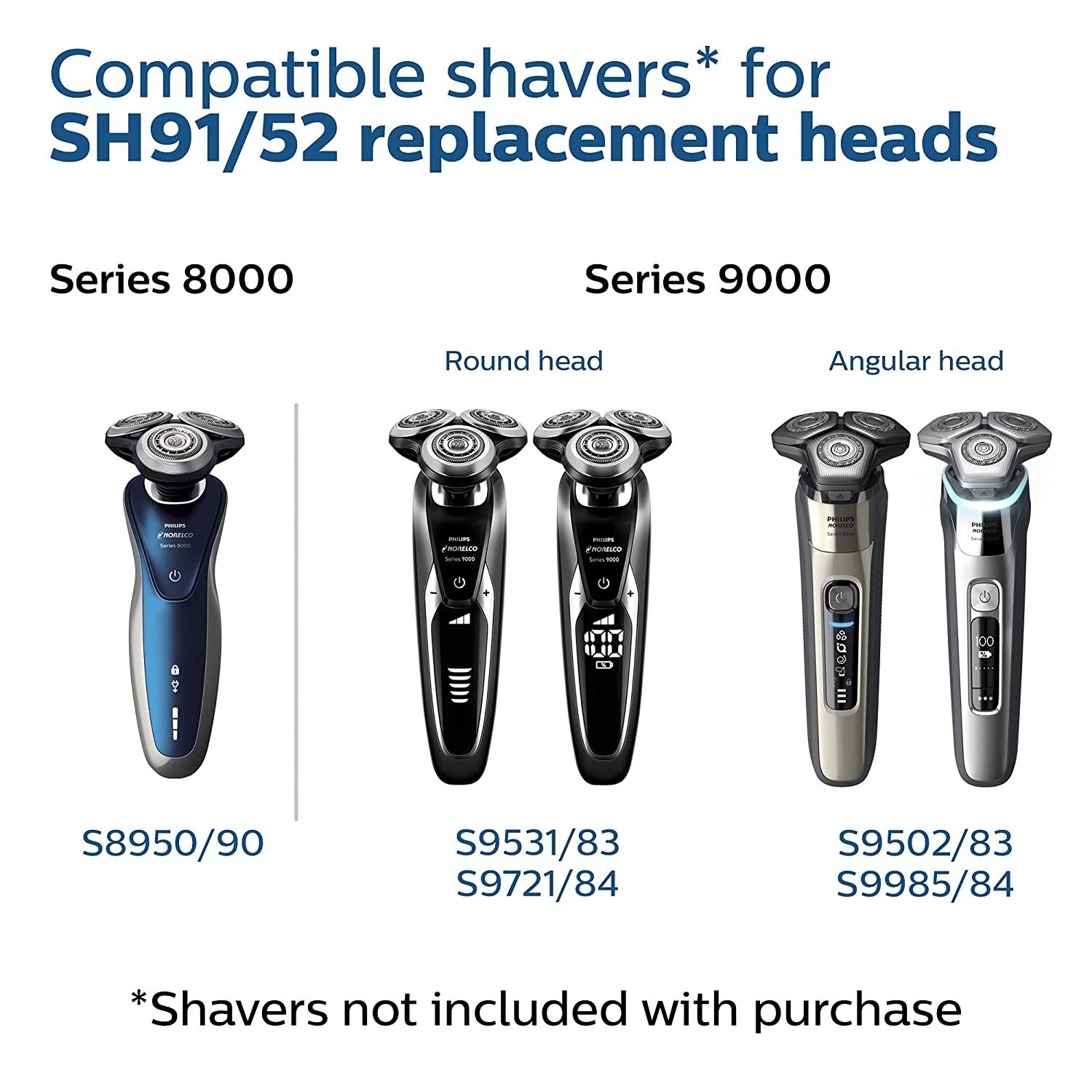 Philips Norelco Shaving Head for Shaver Series 9000, SH91/52 New