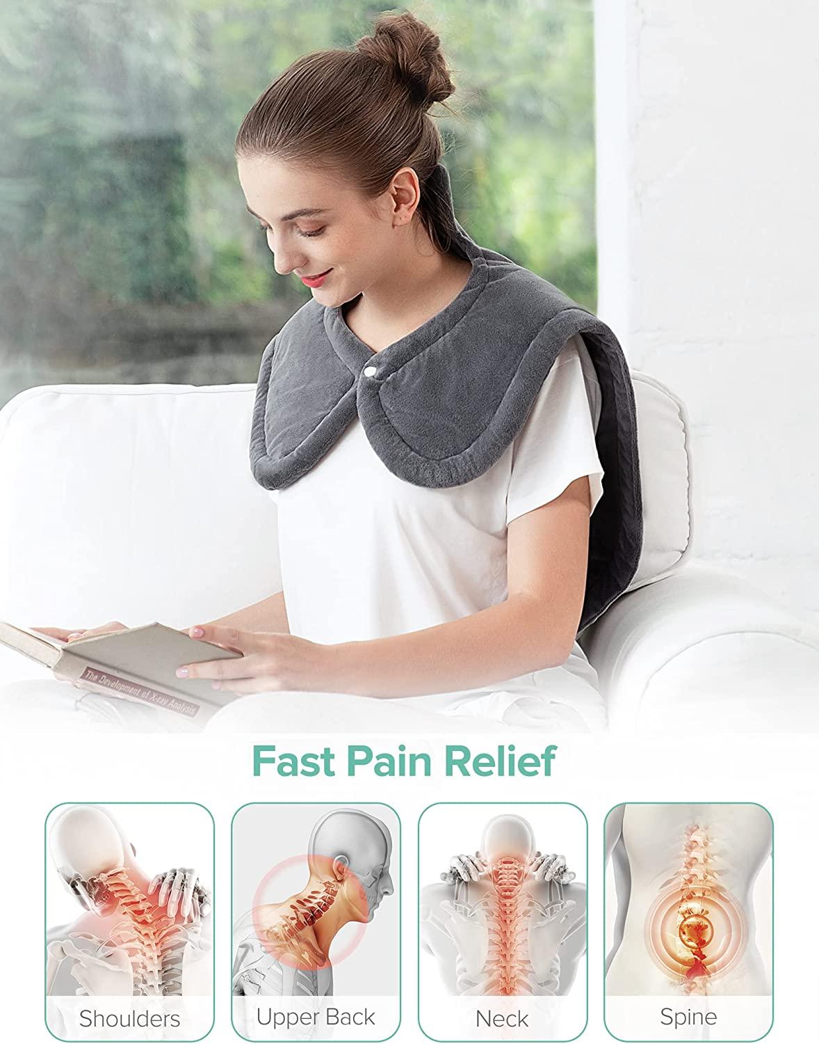 Extra Large Wearable Electric Heating Pad Neck & Shoulder Pain Relief