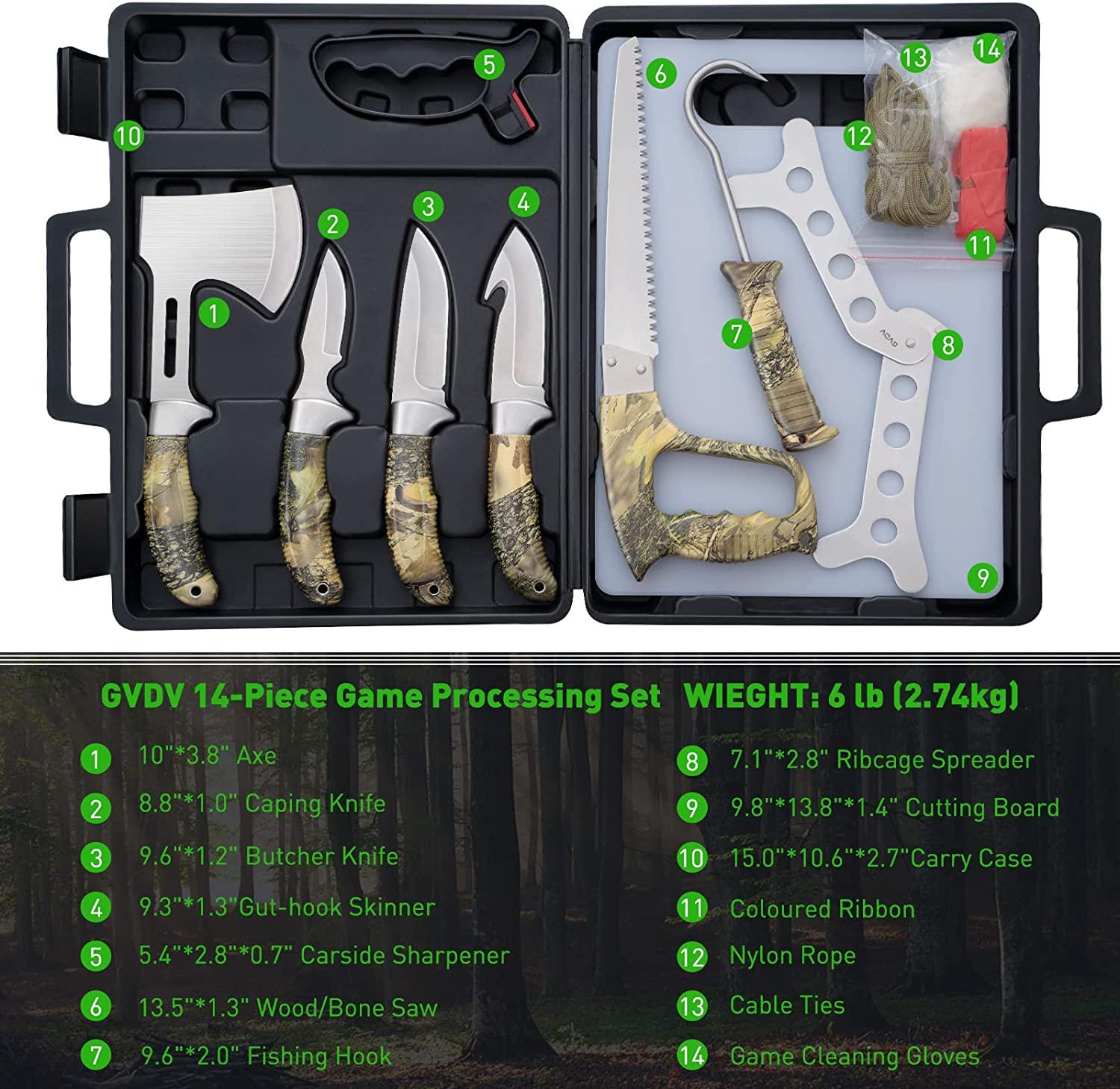  Hunting Field Dressing Kit, 11-Piece Portable Hunting