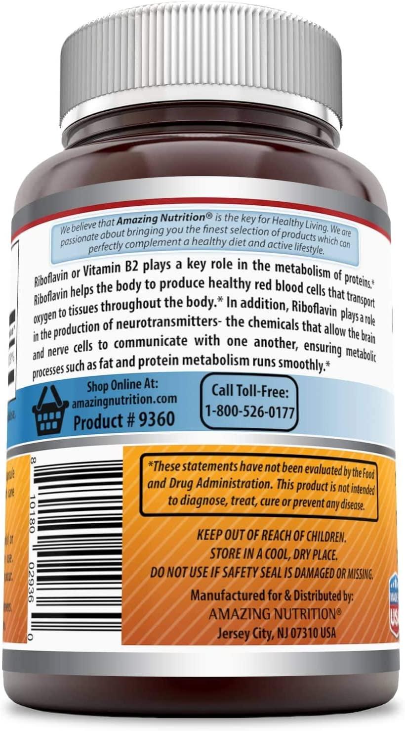Amazing Nutrition Riboflavin 400 mg 120 Capsules